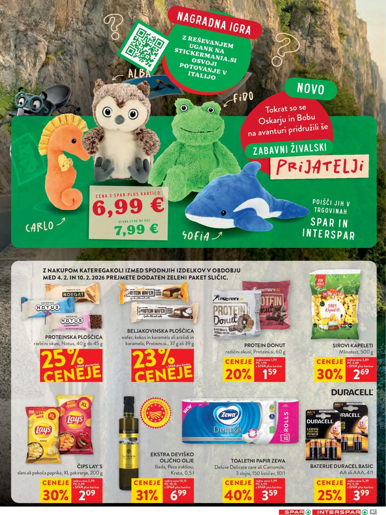 Novi Spar katalog ponudbe – veljaven od 04.02.2026 | Stran: 21 | Izdelki: Toaletni papir, Oljčno olje, Arašidi, Kos