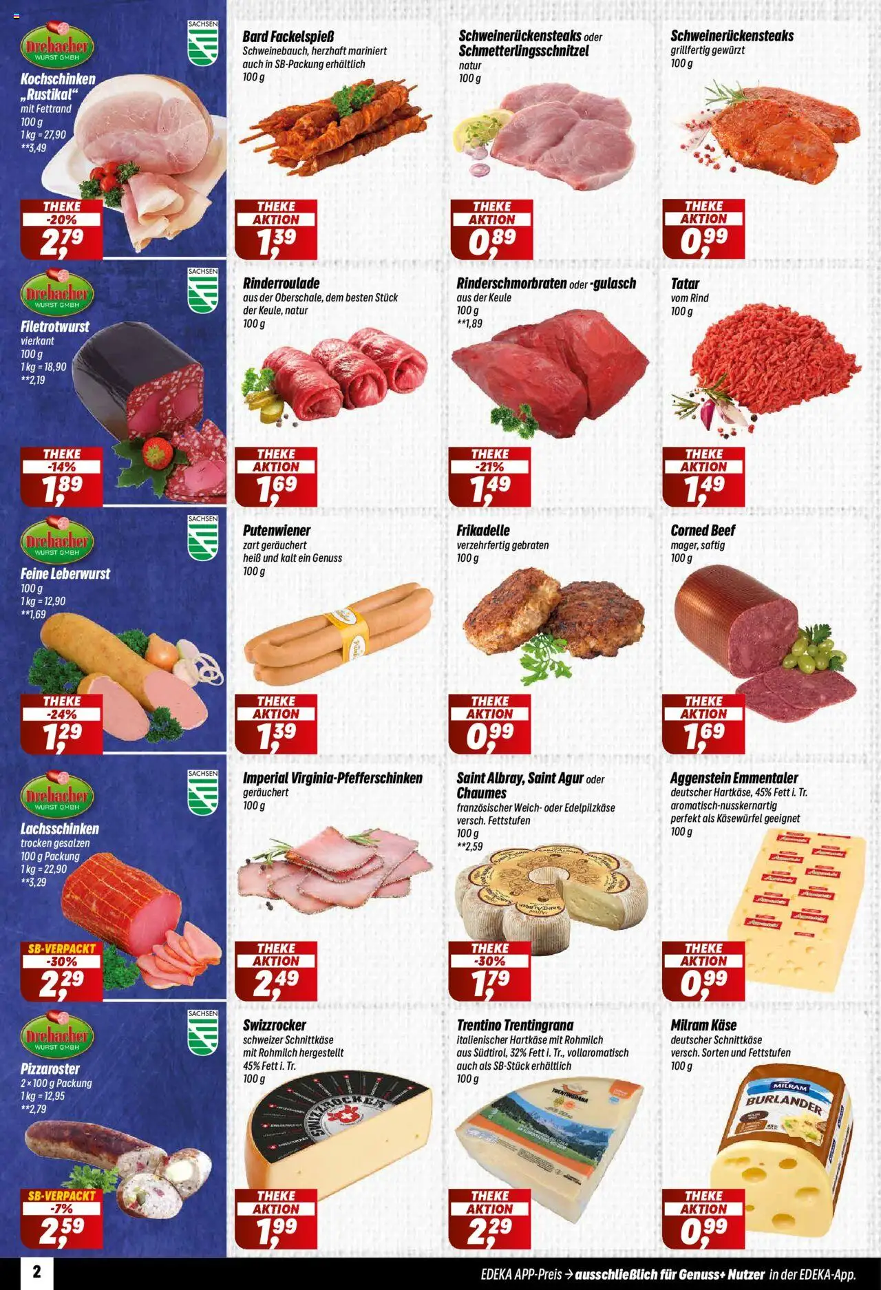 Simmel Prospekt 	 - gültig ab dem 28.07.2025 | Seite: 2 | Produkte: Theke, Milram, Gulasch, Wurst