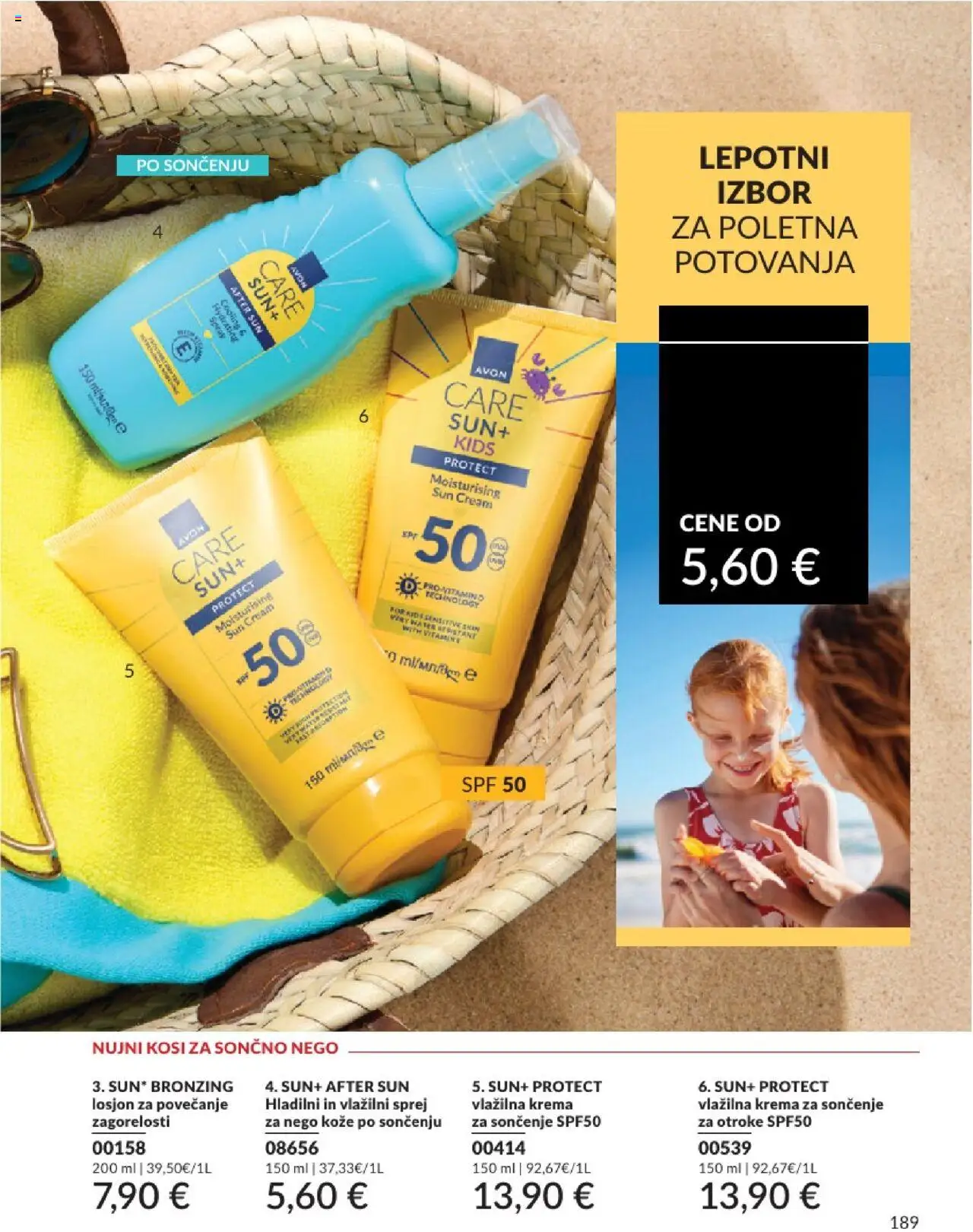 Avon katalog │ velja od 01.07.2025 | Stran: 189 | Izdelki: Krema, Krema za soncenje