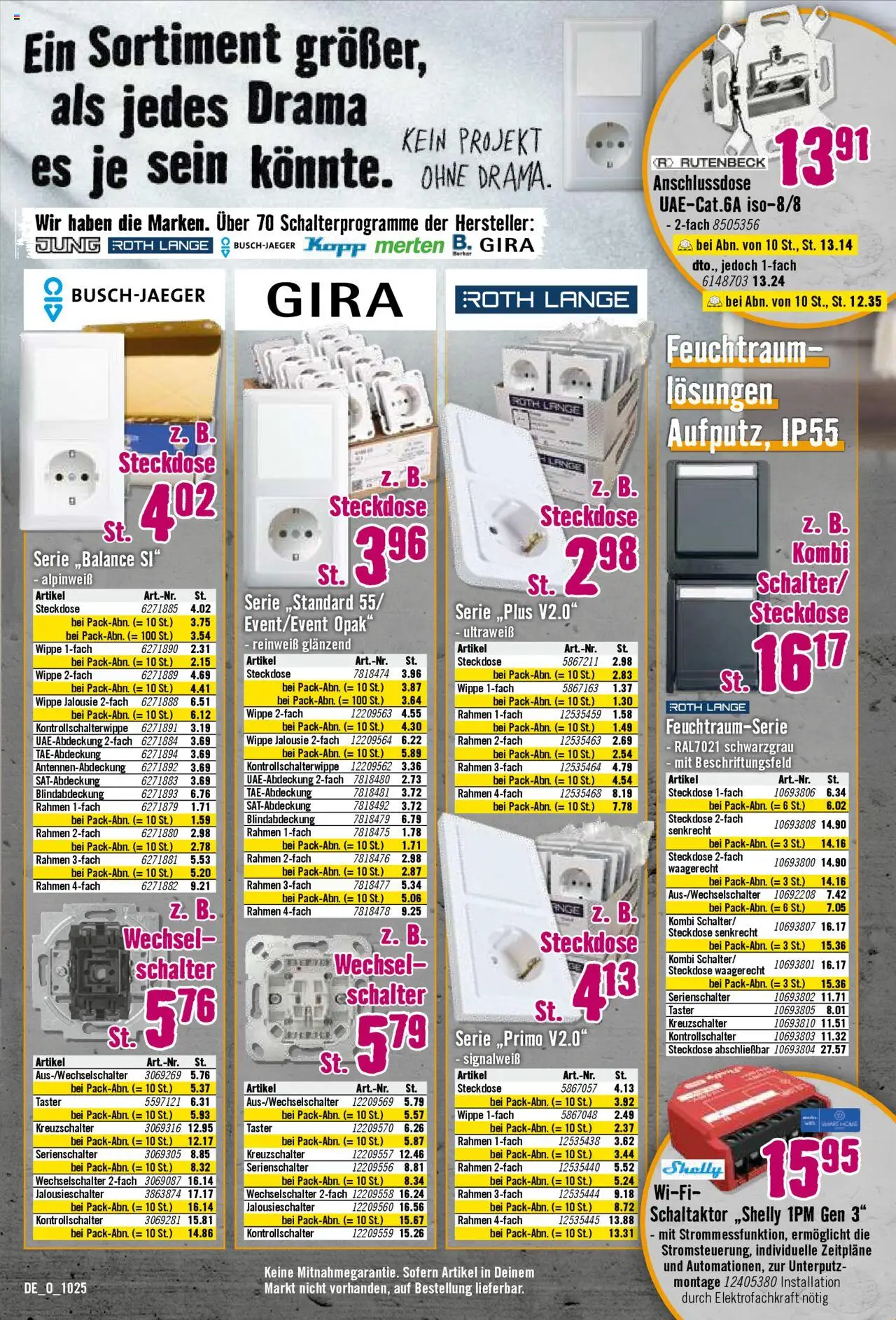 Hornbach Prospekt 	 – gültig ab 04.10.2025 | Seite: 12 | Produkte: Steckdose