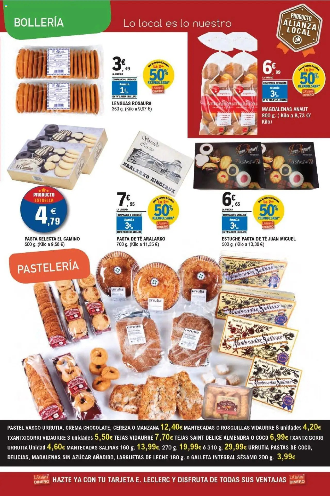 E.Leclerc folleto │ válido desde el 22.10.2025 | Página: 9 | Productos: Pasta, Manzana, Té, Magdalenas