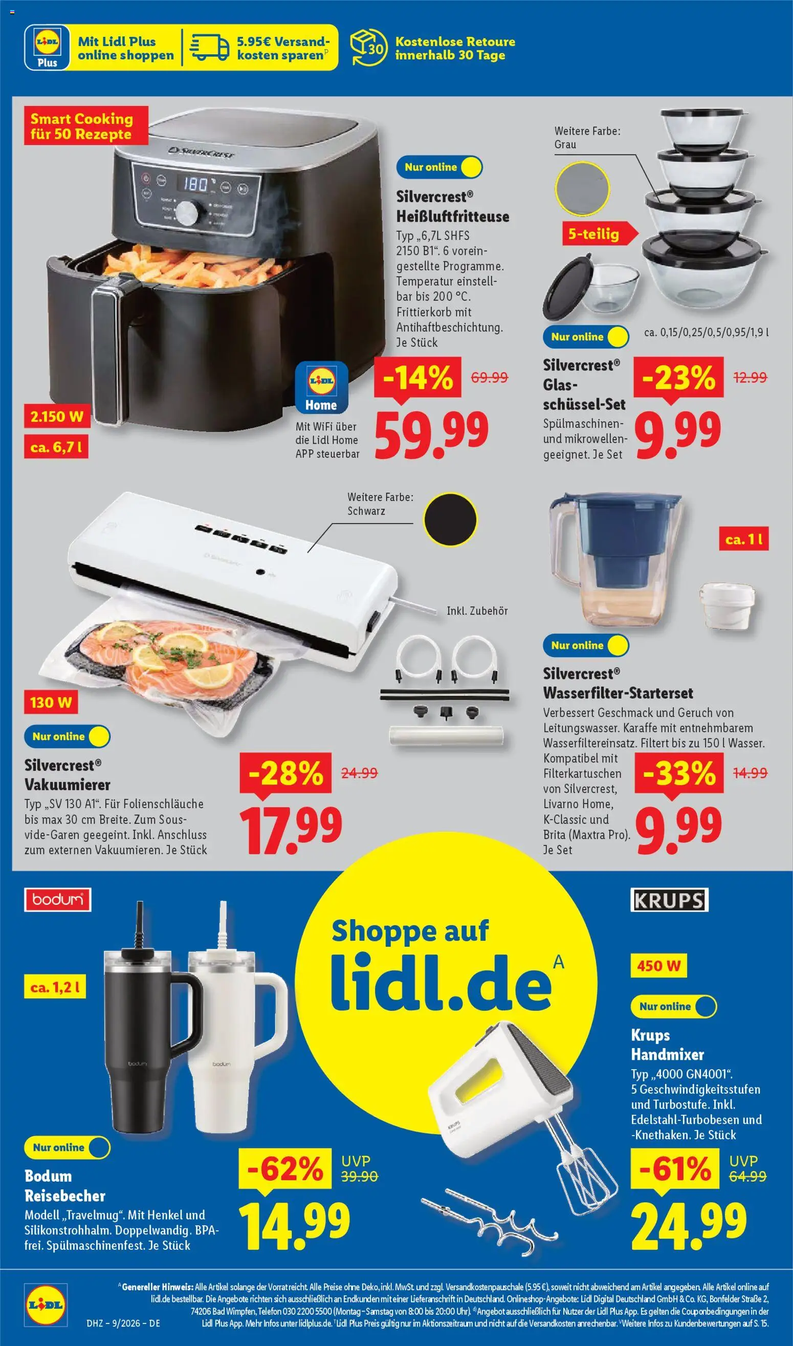 Lidl Prospekt Zossen – gültig ab 23.02.2026 | Seite: 46 | Produkte: Krups, Vakuumierer, Handmixer, Telefon