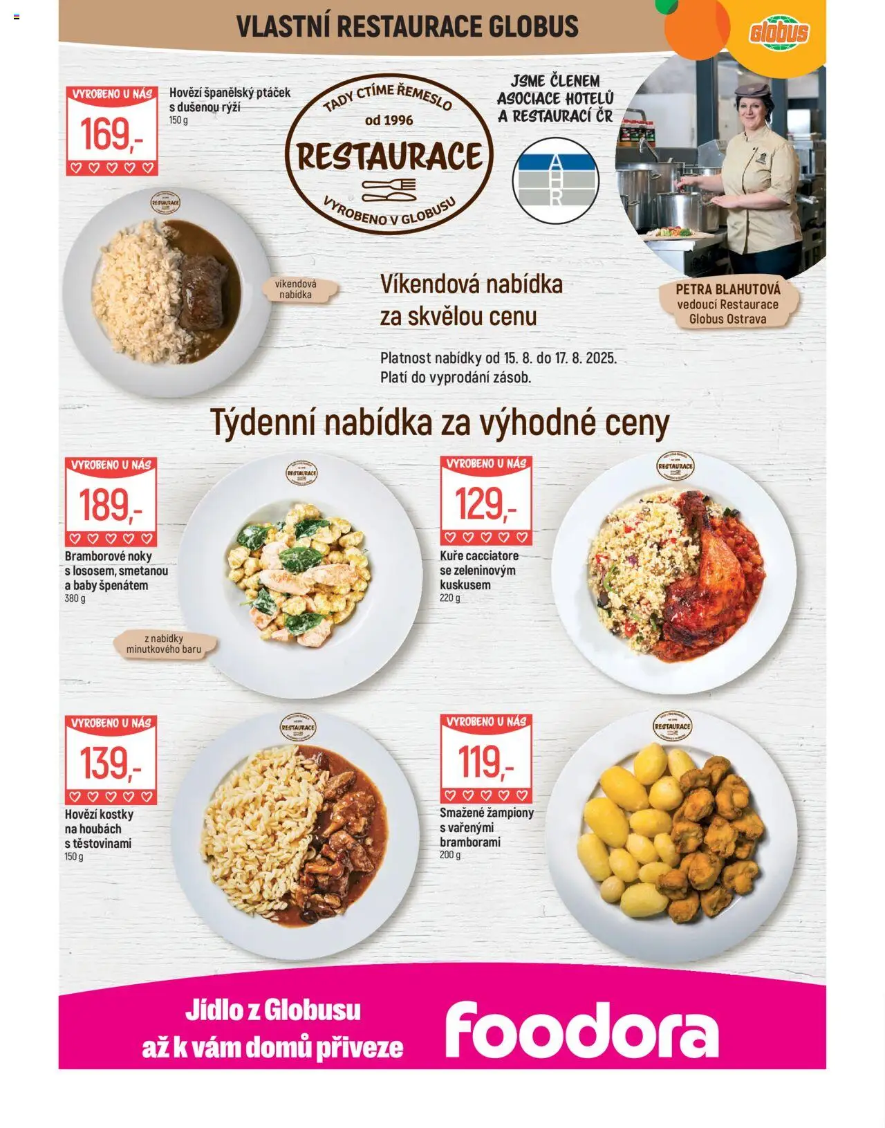 Globus leták - Ostrava od 13.08.2025 | Strana: 8 | Produkty: Globus, Noky, Bramborové noky, Kostky