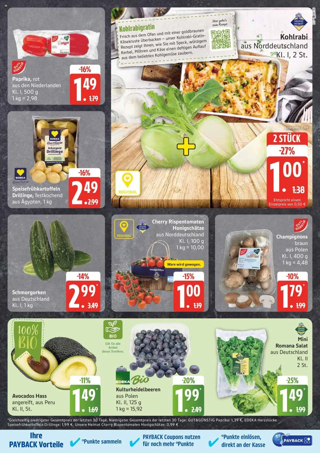 Edeka prospekt Bad Schwartau	 - gültig ab dem 20.07.2025 | Seite: 7 | Produkte: Ofen, Käse, Avocado, Champignons