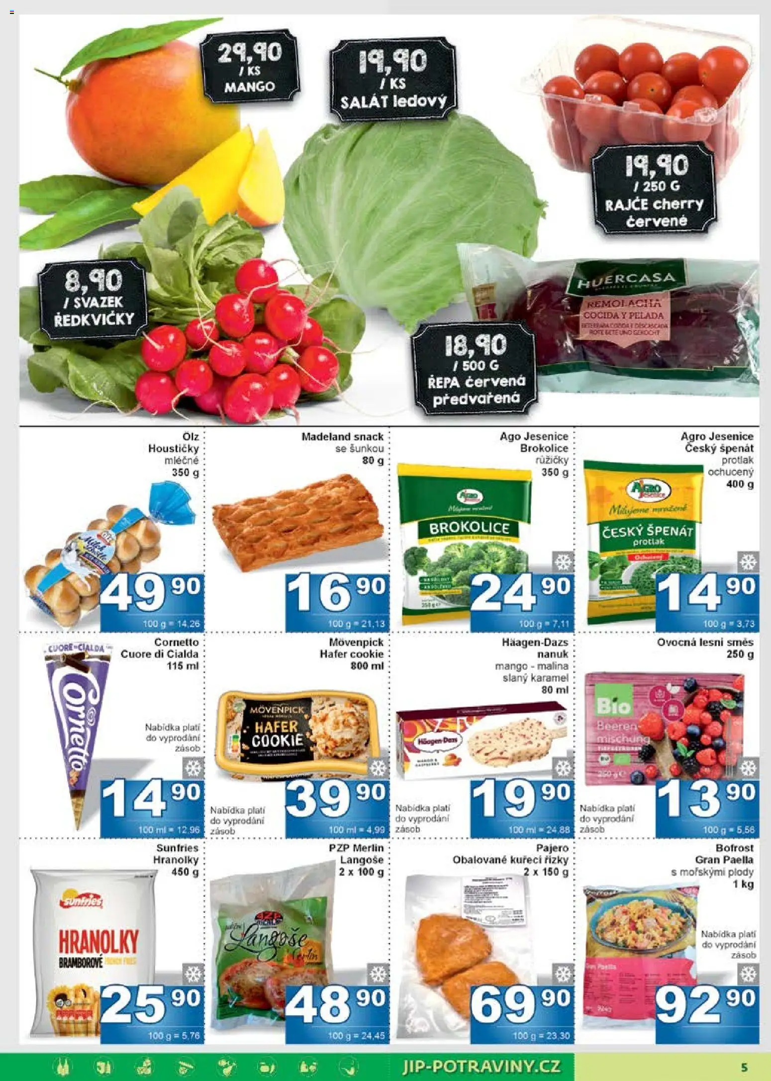 Jip leták od 19.11.2025 | Strana: 5 | Produkty: Nanuk, Mango, Salát, Paella