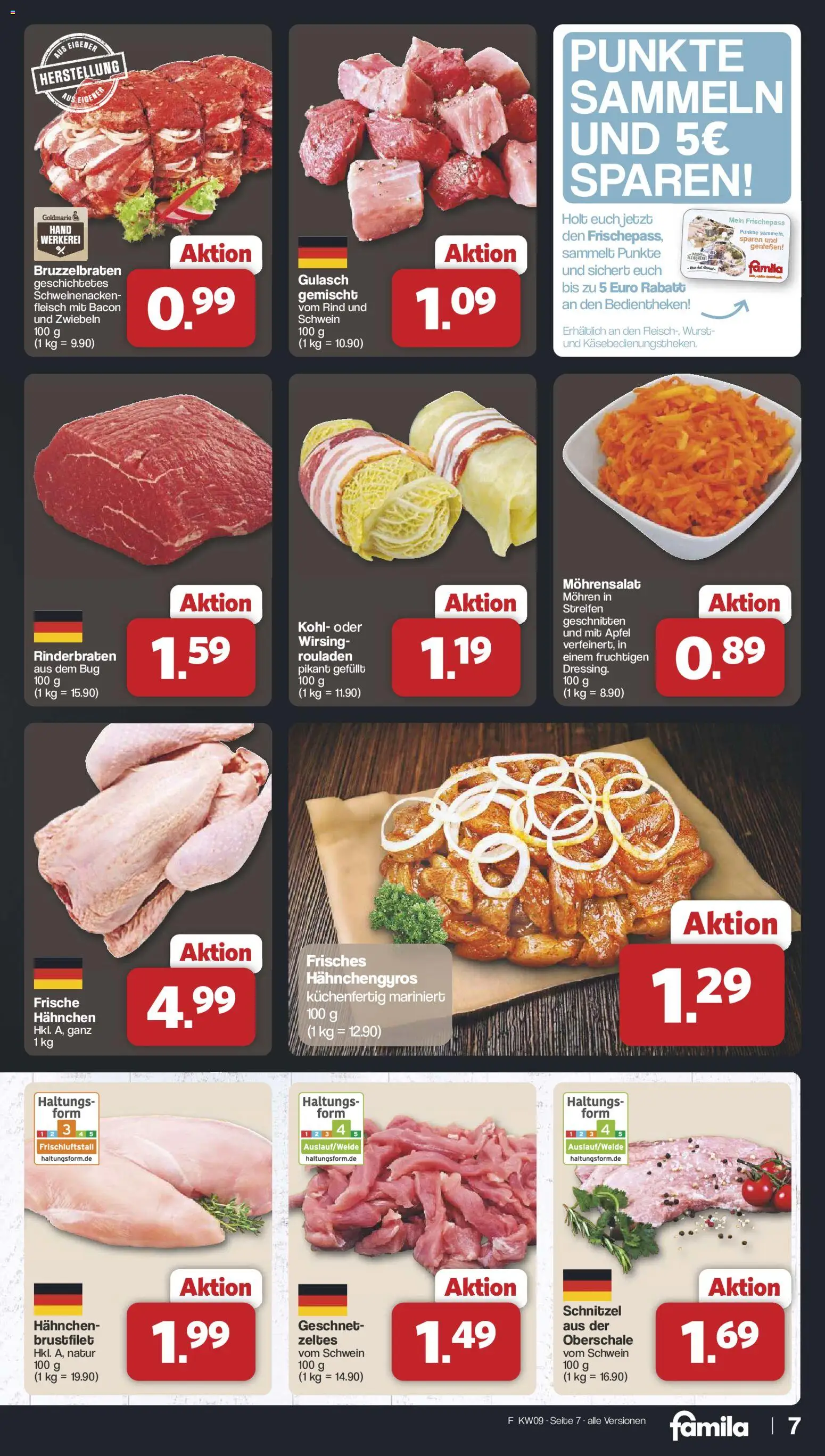 Famila Nordwest Prospekt 	 – gültig ab 23.02.2026 | Seite: 7 | Produkte: Äpfel, Schnitzel, Gulasch, Fleisch