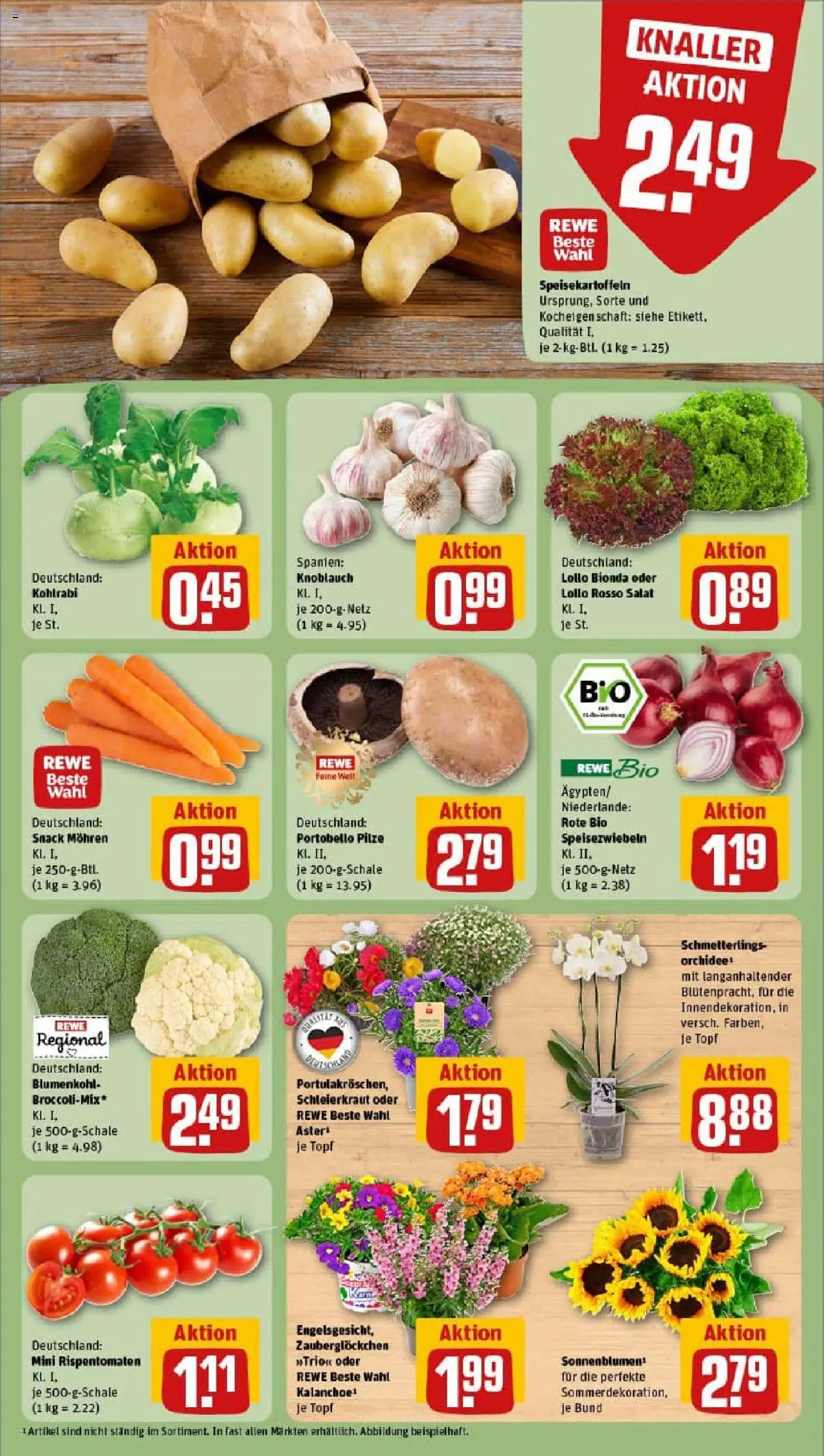 Rewe prospekt Sollstedt	 - gültig ab dem 06.07.2025 | Seite: 7 | Produkte: Mohren, Knoblauch, Blumenkohl, Salat