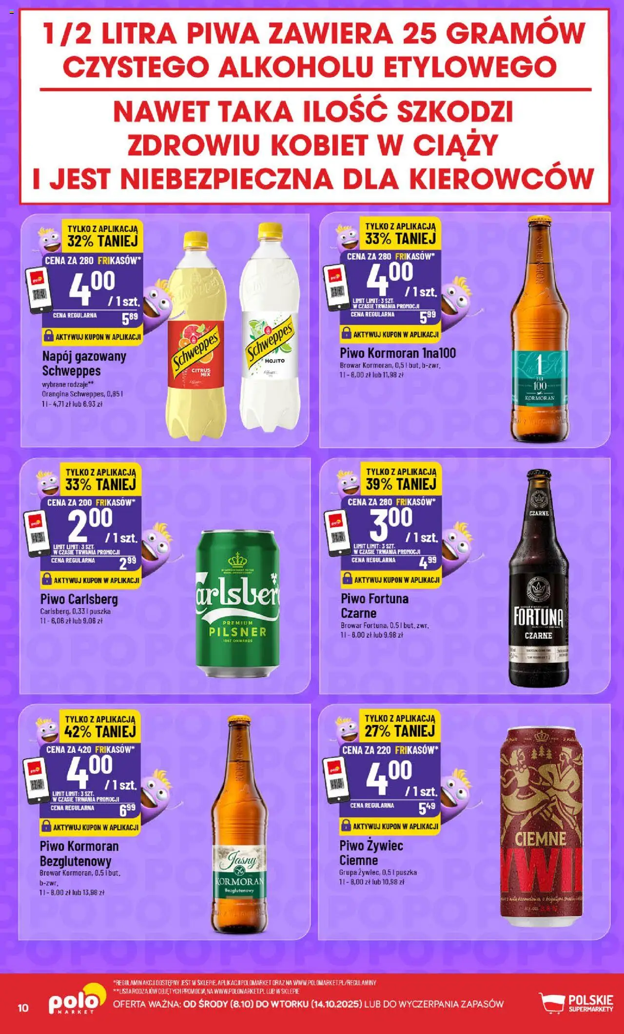 POLOmarket Gazetka - Frikasowe Hity od 08.10.2025 | Strona: 10 | Produkty: Piwo Carlsberg, Piwo