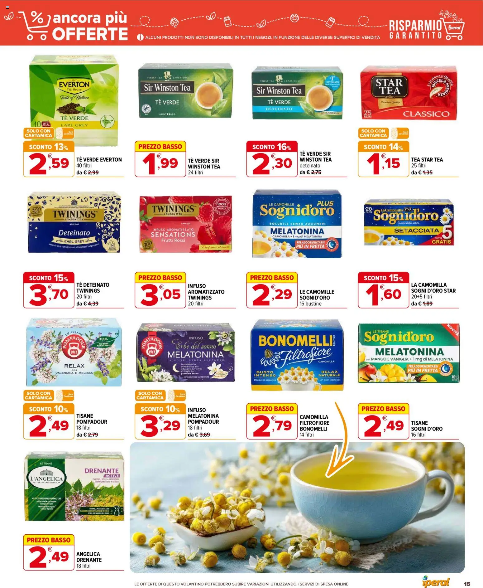 Volantino Iperal del 12.11.2025 | Pagina: 15 | Prodotti: Valeriana, Tè, Zucchero, Mango