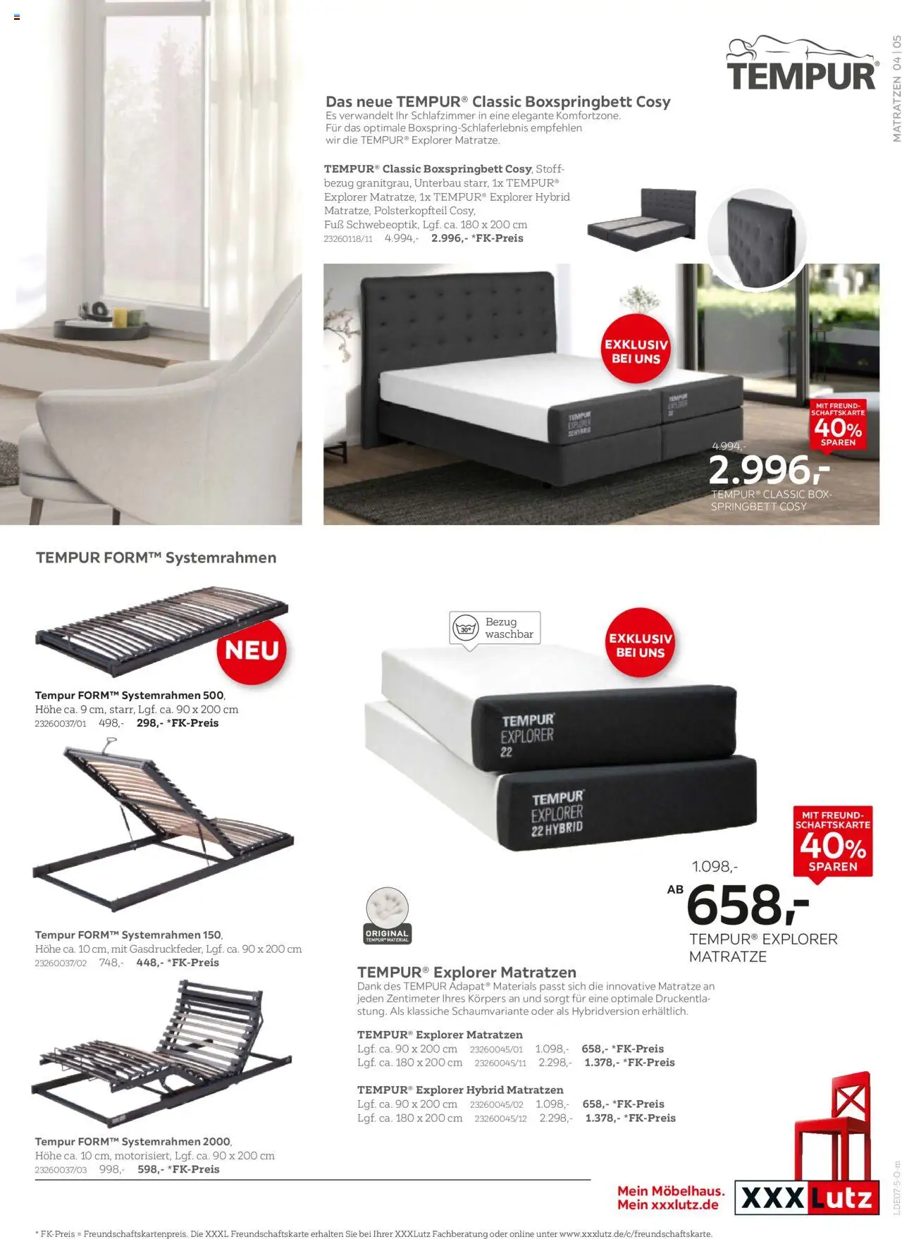 XXXL Lutz Tempur - gültig ab dem 21.07.2025 | Seite: 5 | Produkte: Matratze, Boxspringbett, Box