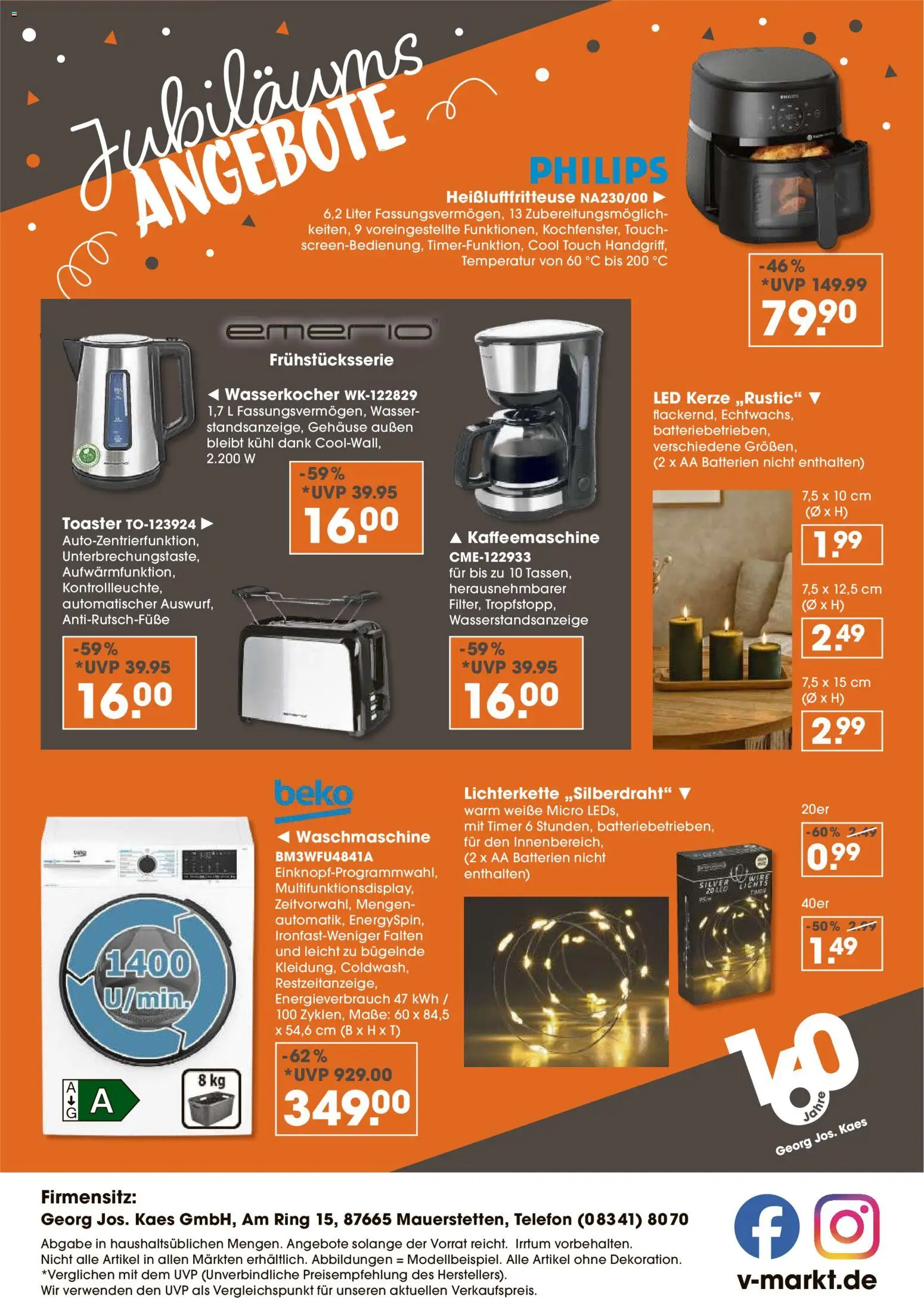 V-Markt - Hallertau/Oberpfalz – gültig ab 11.12.2025 | Seite: 5 | Produkte: Philips, Toaster, Batterien, Wasser