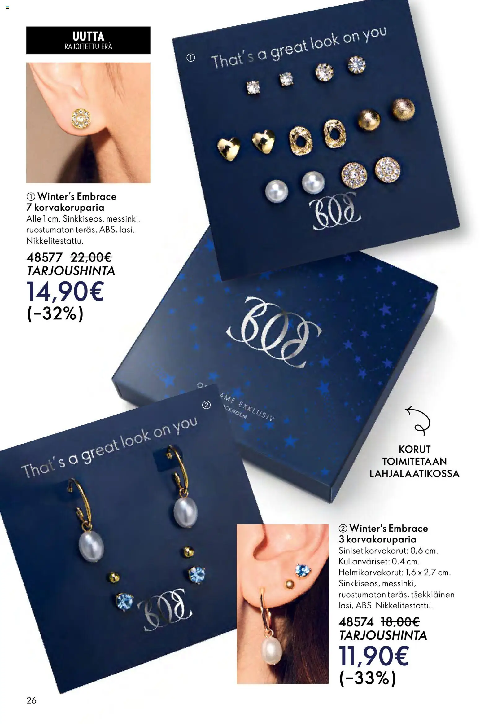 Oriflame - Esite 17 – voimassa 10.12.2025 alkaen | Sivu: 26 | Tuotteet: Korvakorut