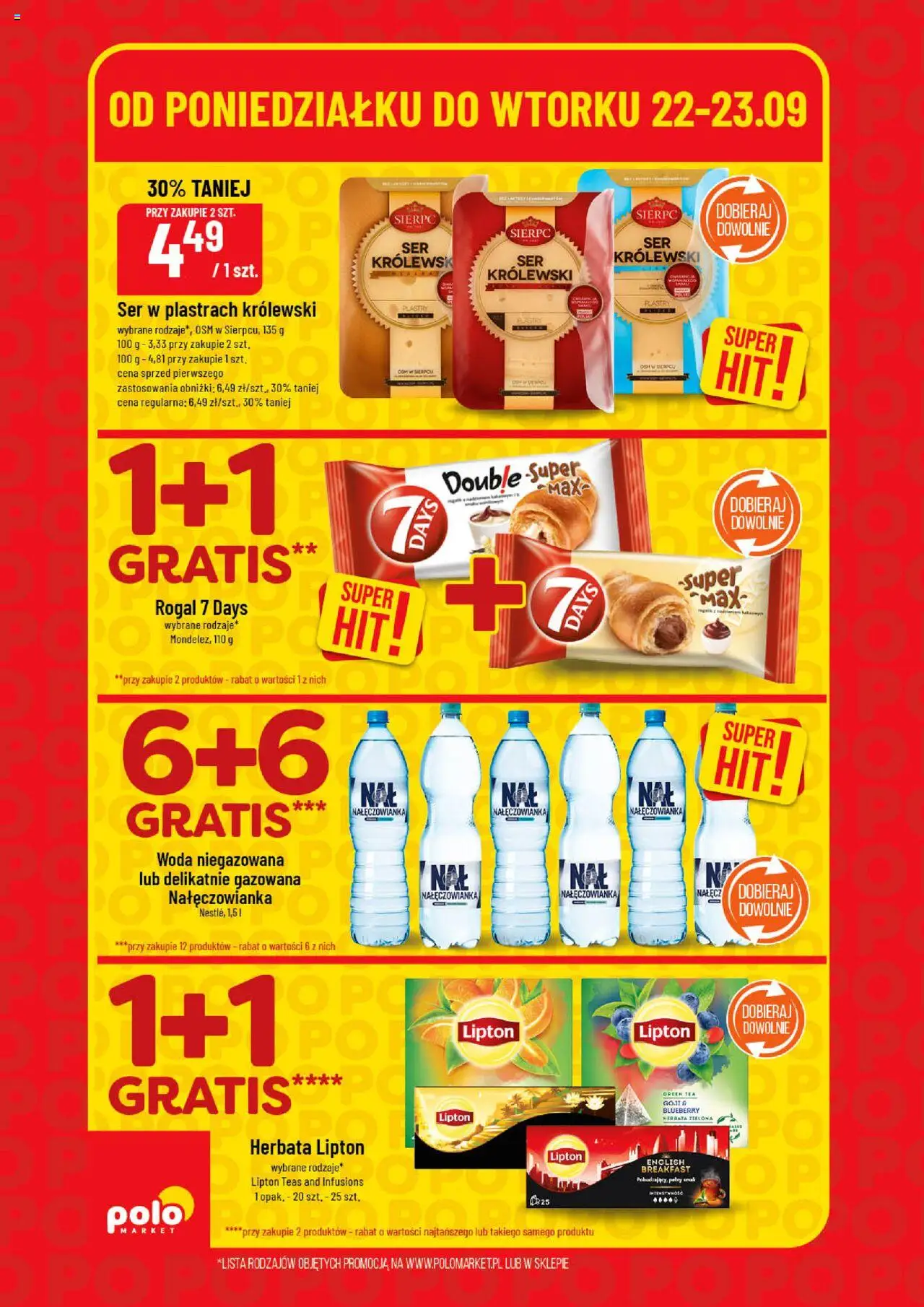 POLOmarket Gazetka - Super Hity od 22.09.2025 | Strona: 4 | Produkty: Ser, Woda niegazowana, Herbata, Woda