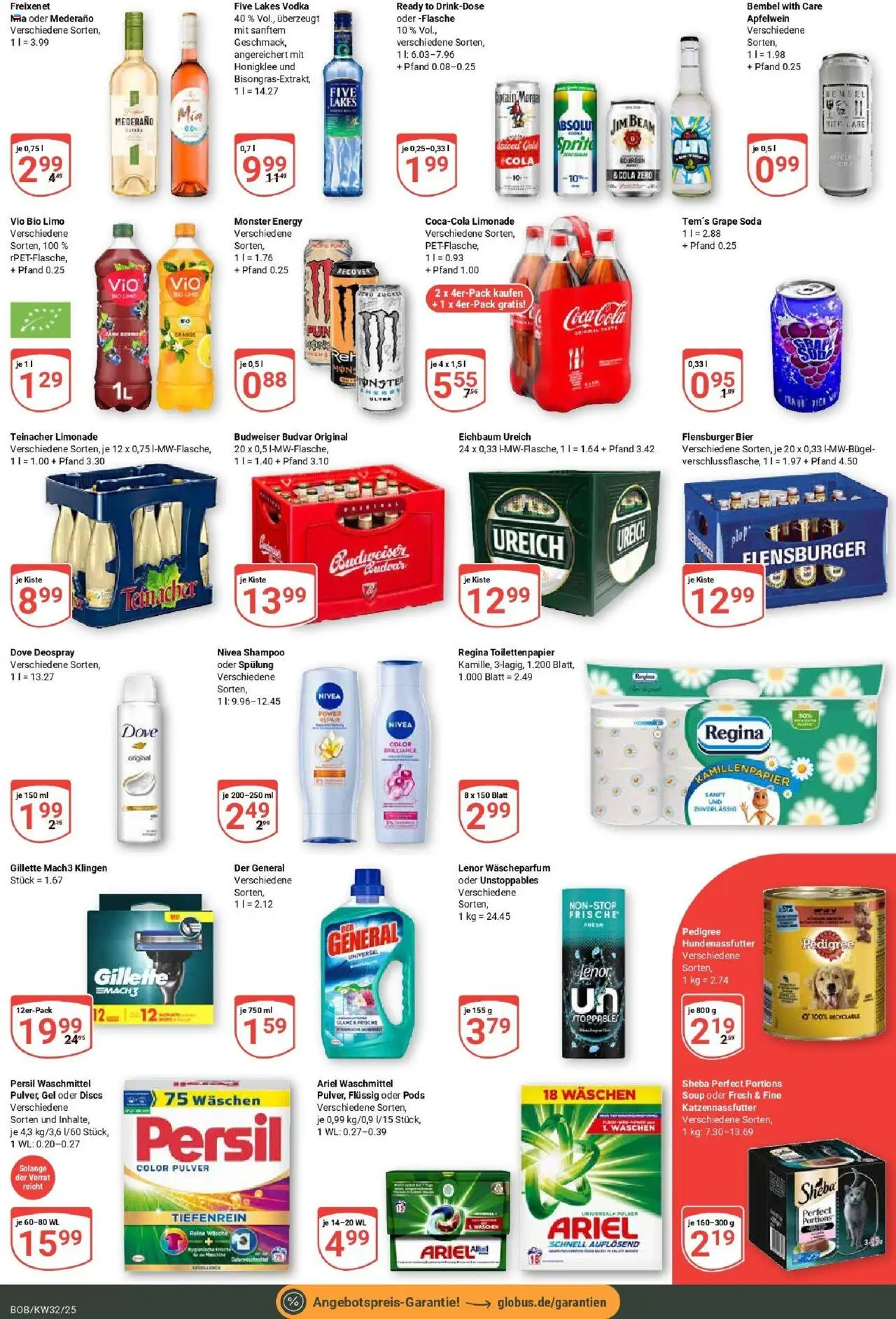 Globus prospekt Bobenheim-Roxheim	 - gültig ab dem 03.08.2025 | Seite: 3 | Produkte: Freixenet, Limonade, Vodka, Persil