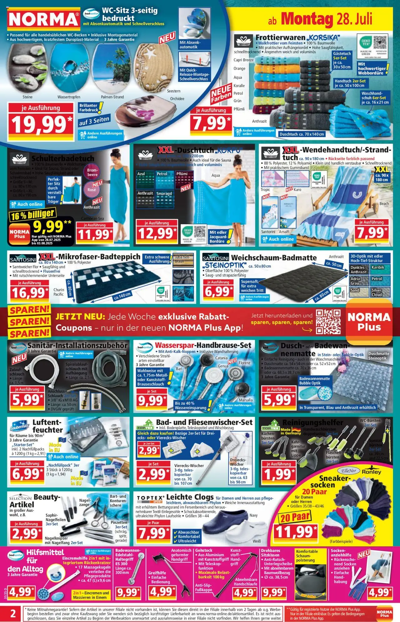 Norma Prospekt 	 - gültig ab dem 28.07.2025 | Seite: 2 | Produkte: Orchidee, Bad, Waschmaschine, Kuchen