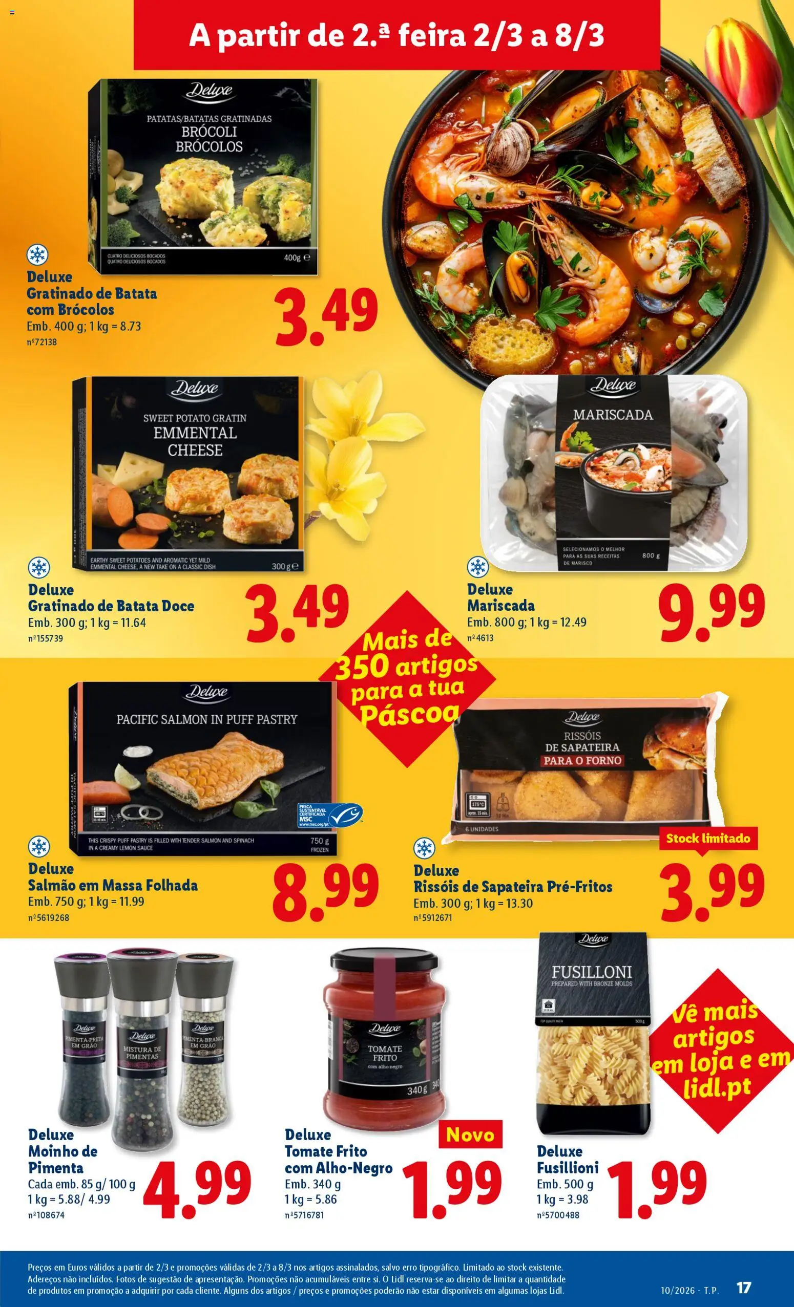Lidl folheto │ válido de 02.03.2026 | Página: 17 | Produtos: Brócolos, Batata, Salmão, Sapateira