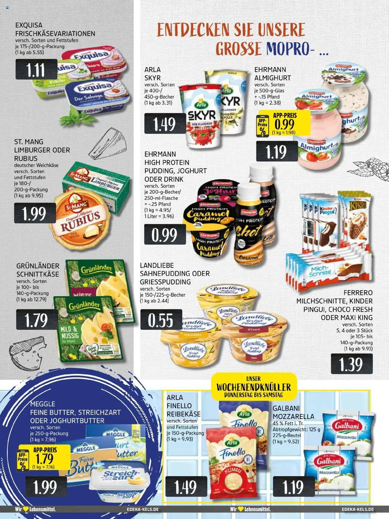 Edeka prospekt Essen	 – gültig ab 29.09.2025 | Seite: 10 | Produkte: Ehrmann almighurt, Butter, Pudding, Reibekase