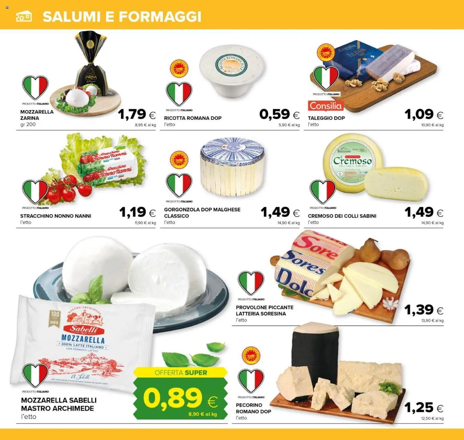 Volantino Oasi del 26.03.2026 | Pagina: 14 | Prodotti: Provolone, Mozzarella, Latte, Gorgonzola