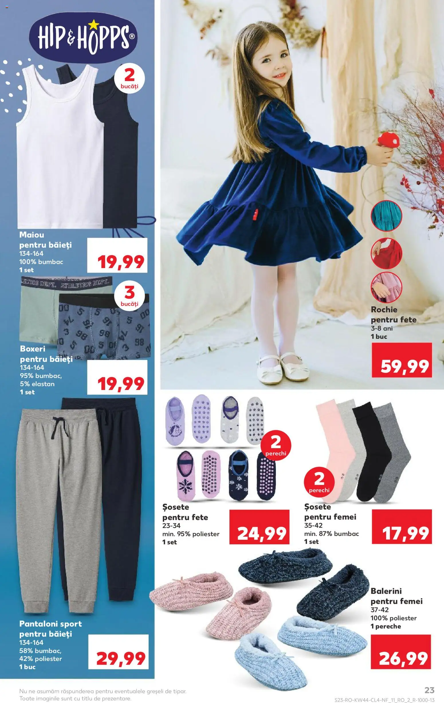 Noul catalog Kaufland – valabil de la 29.10.2025 | Pagină: 23 | Produse: Rochie, Maiou, Șosete, Balerini