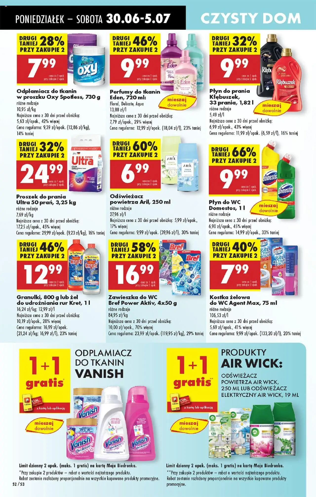 Biedronka gazetka od 30.06.2025 | Strona: 68 | Produkty: Odświeżacz, Oxy, Perfumy, Proszek do prania
