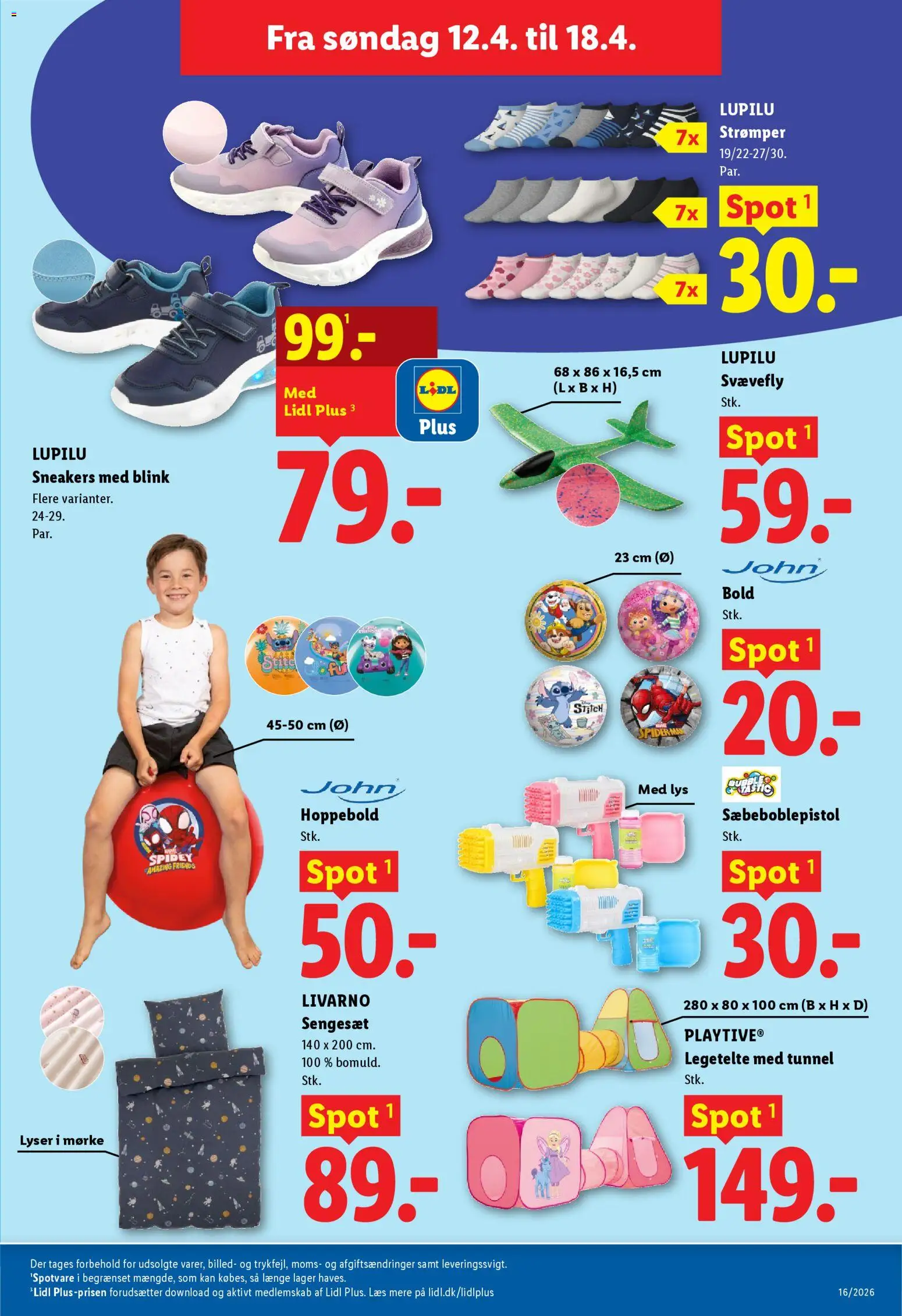 Lidl tilbudsavis – gyldig fra 12.04.2026 | Side: 22 | Produkter: Sengesæt, Sneakers, Søm, Strømper
