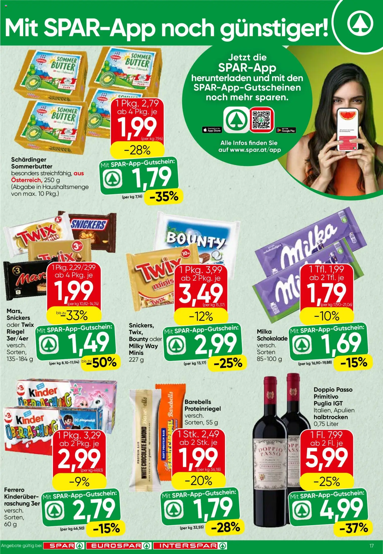 Spar Flugblatt - Salzburg gültig ab 15.01.2026 | Seite: 17 | Produkte: Butter, Schokolade