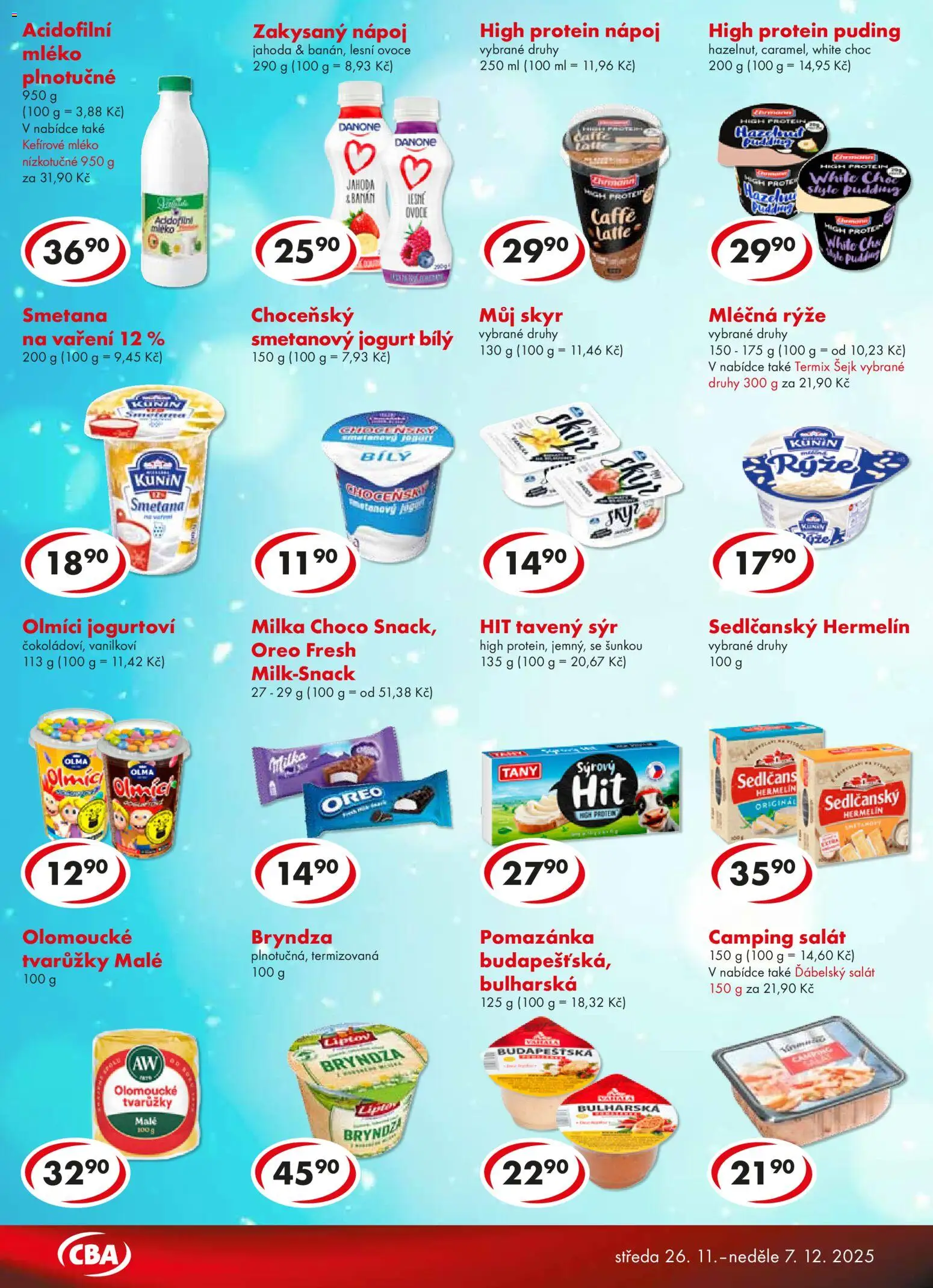 CBA leták od 26.11.2025 | Strana: 2 | Produkty: Tavený sýr, Ovoce, Tvarůžky, Puding