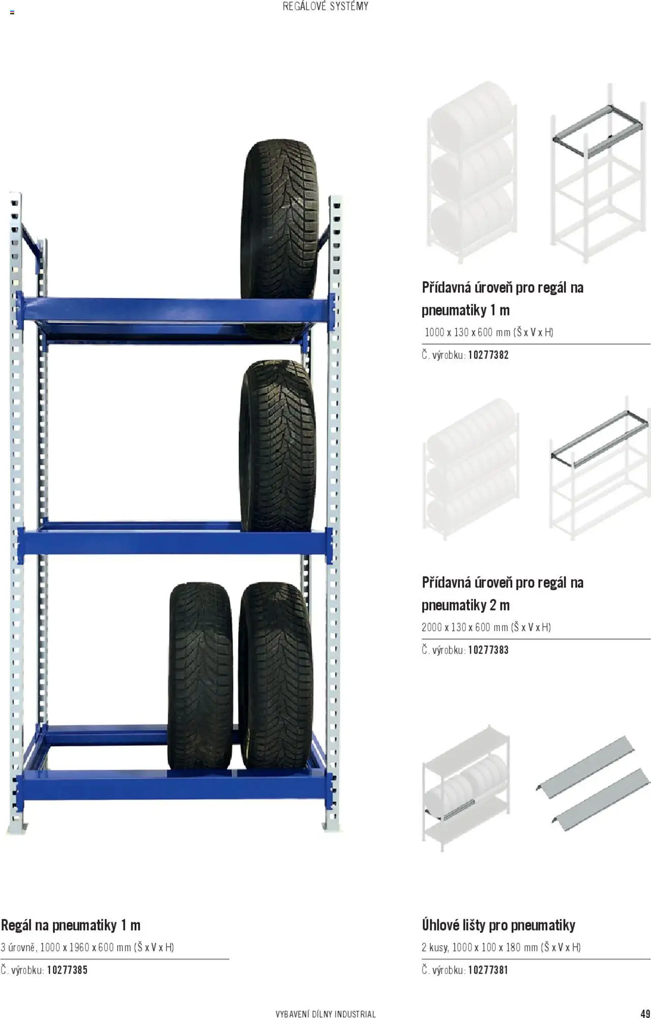 HORNBACH katalog - INDUSTRIAL - Systém vybavení dílny od 06.02.2025 | Strana: 49 | Produkty: Regál
