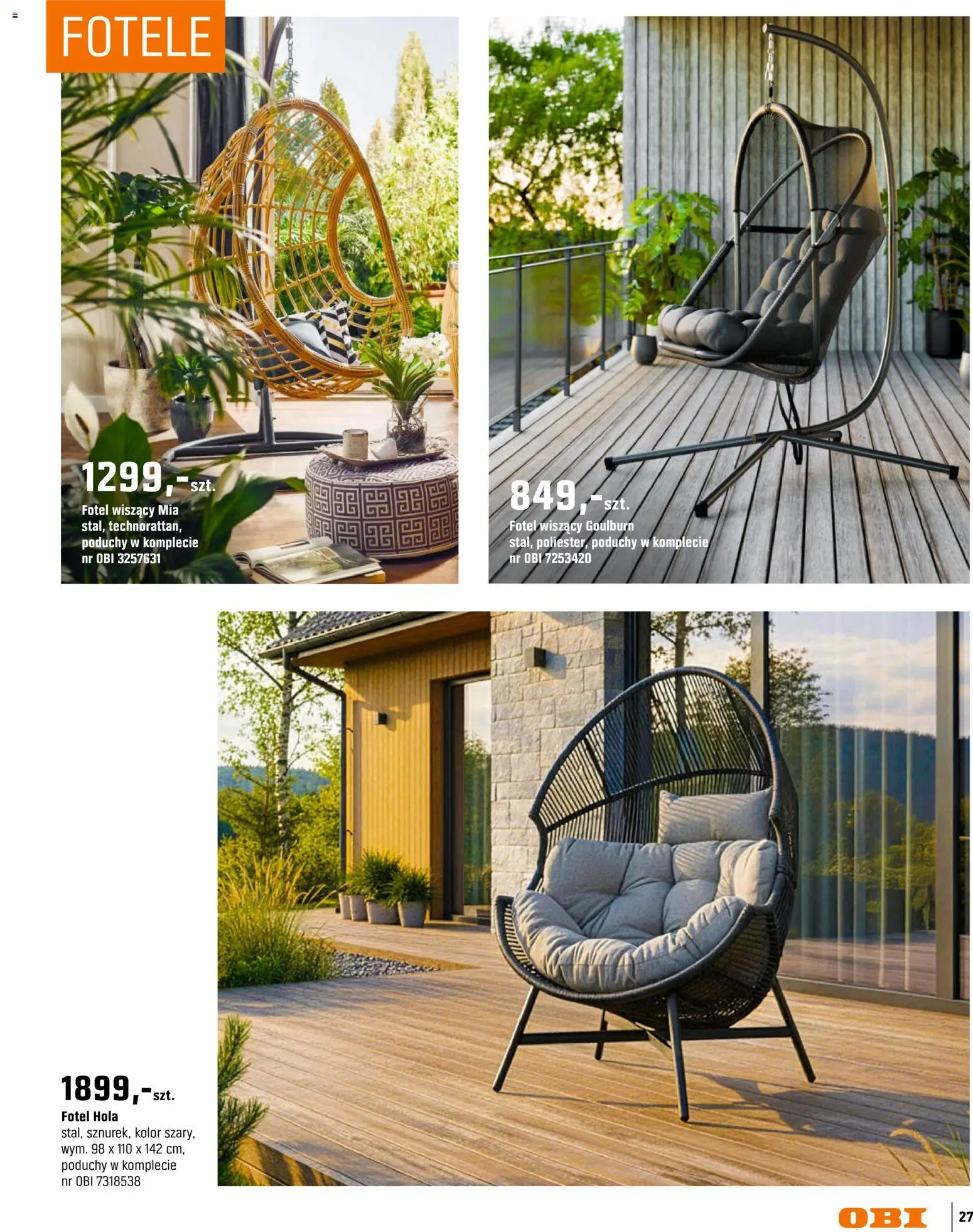 OBI gazetka - Ogród od 11.03.2026 | Strona: 27 | Produkty: Fotel