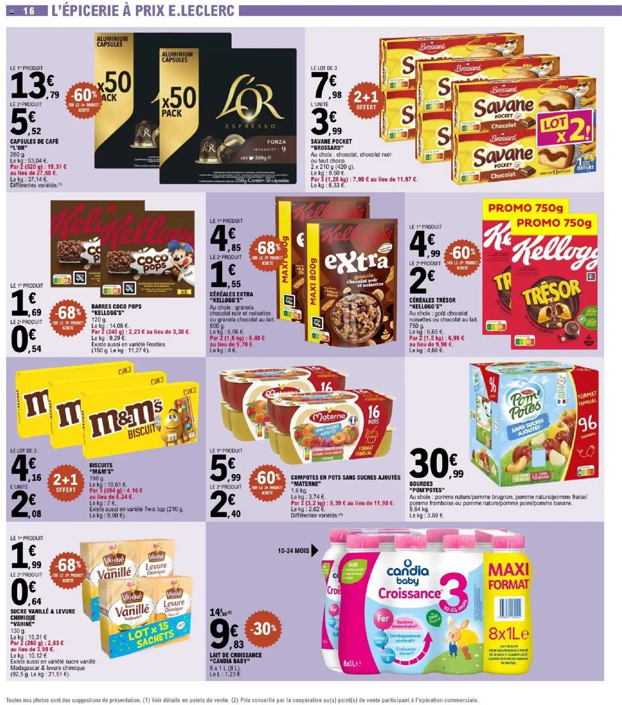  | Page: 16 | Produits: Sucre, Noisettes, Cookies, Biscuits