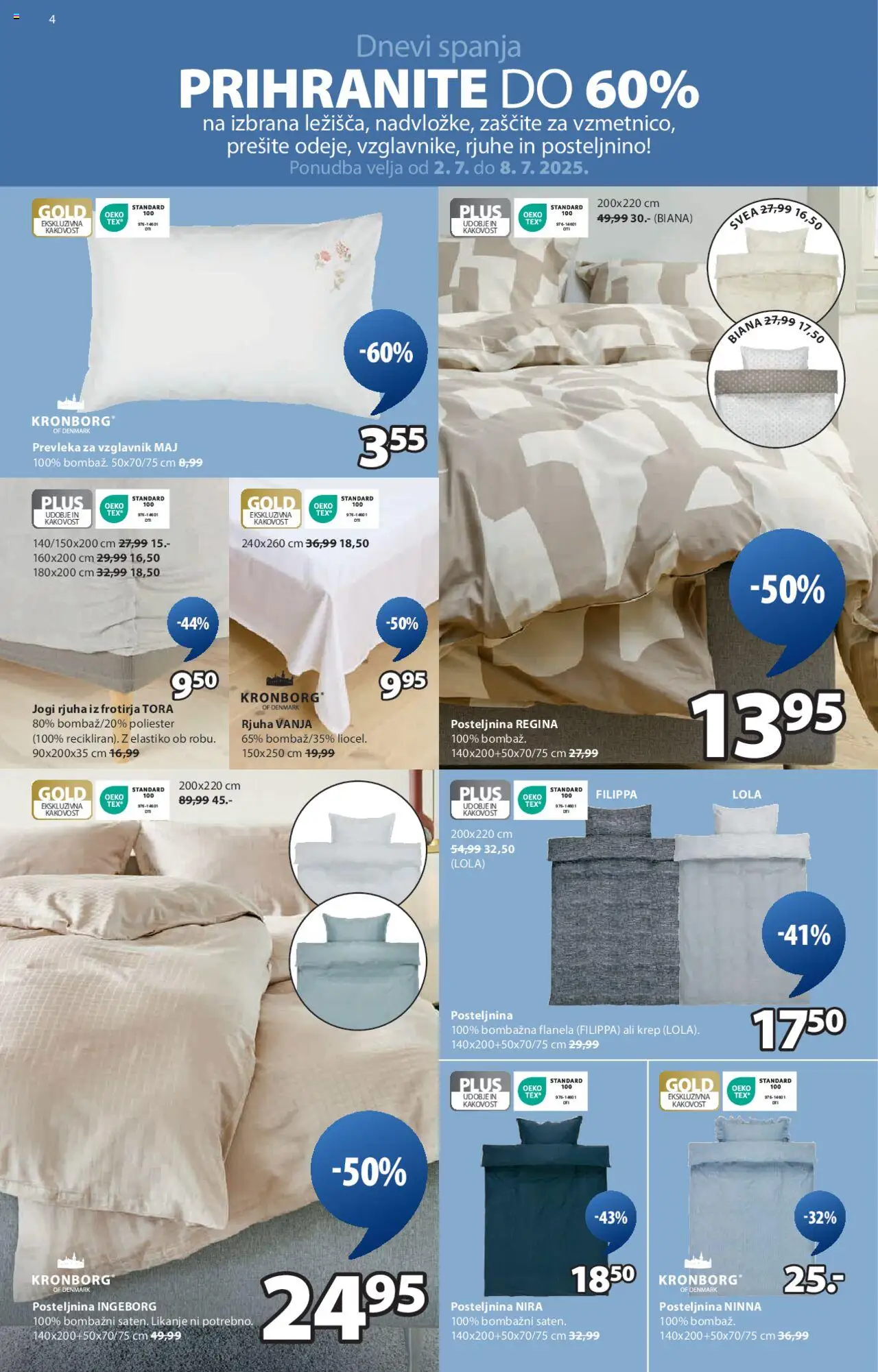 JYSK katalog │ velja od 02.07.2025 | Stran: 4 | Izdelki: Ležišče, Prevleka