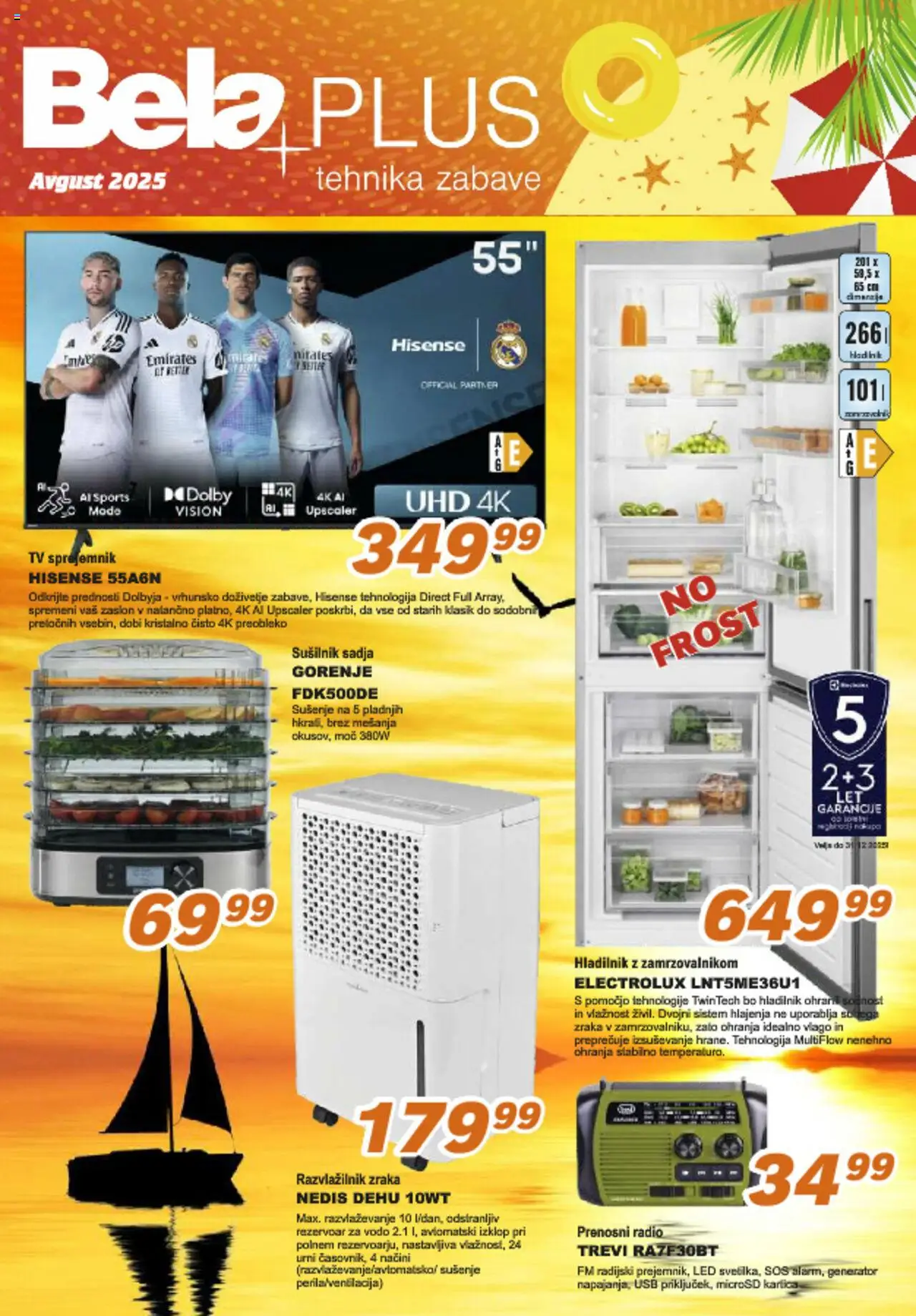 Bela plus katalog │ velja od 18.08.2025 | Stran: 1 | Izdelki: Tv, Usb, Hladilnik, Generator