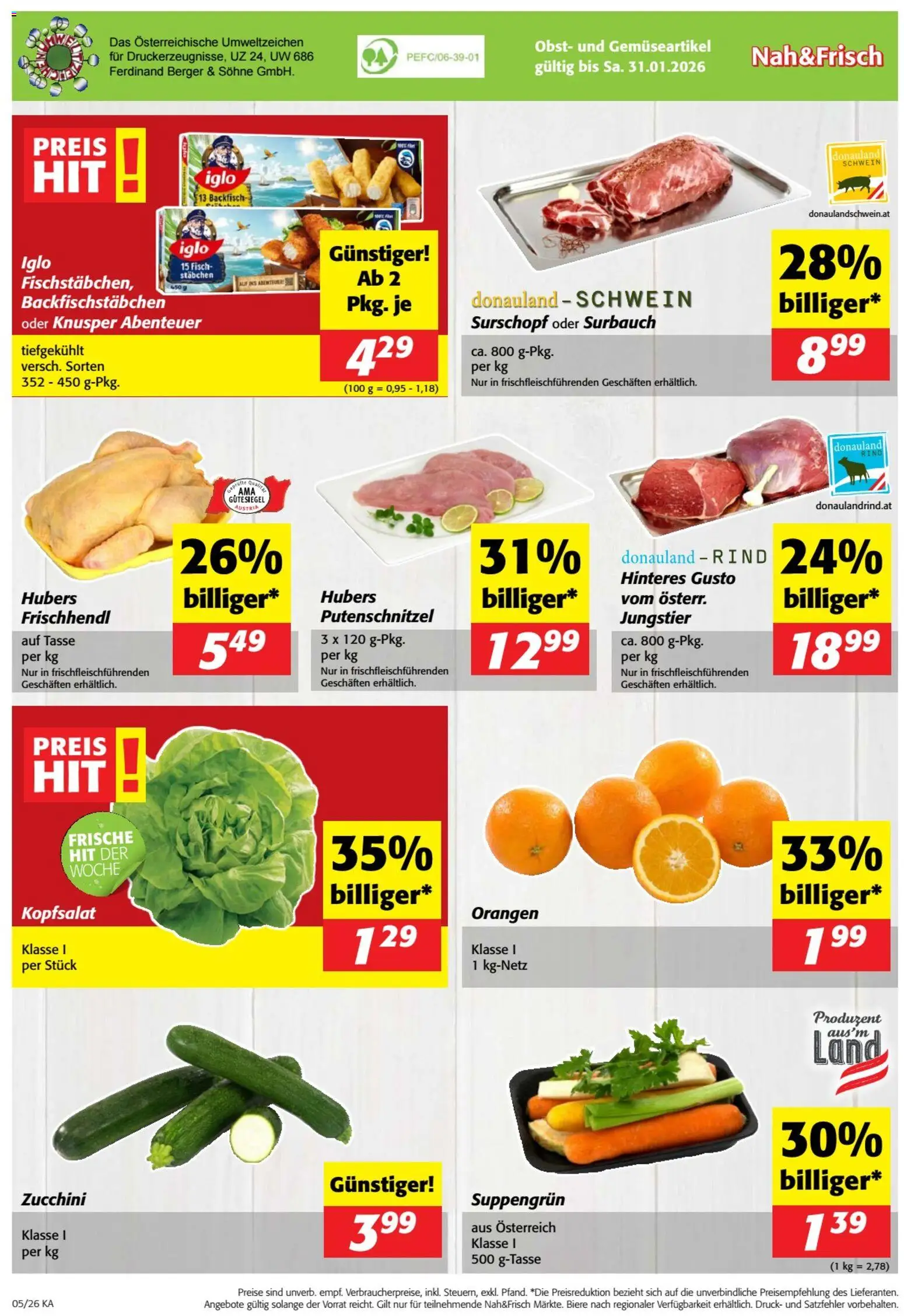 Nah und Frisch Flugblatt gültig ab 28.01.2026 | Seite: 8 | Produkte: Obst, Orangen, Fisch