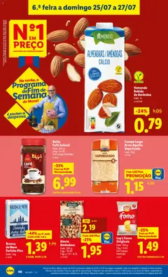 Lidl folheto │ válido de 21.07.2025 | Página: 40 | Produtos: Amêndoas, Bolo, Cálcio, Café