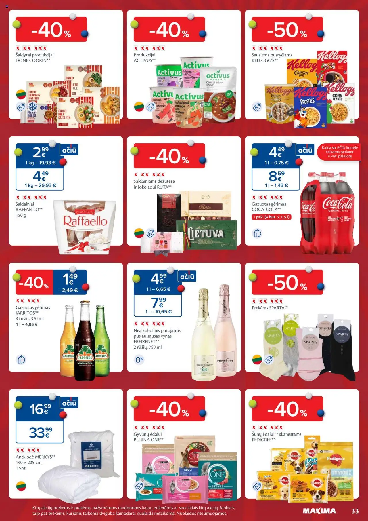 MAXIMA - Leidinys│galioja nuo 02.09.2025 | Puslapis: 33 | Prekių: Antklodė, Vynas, Saldainiai