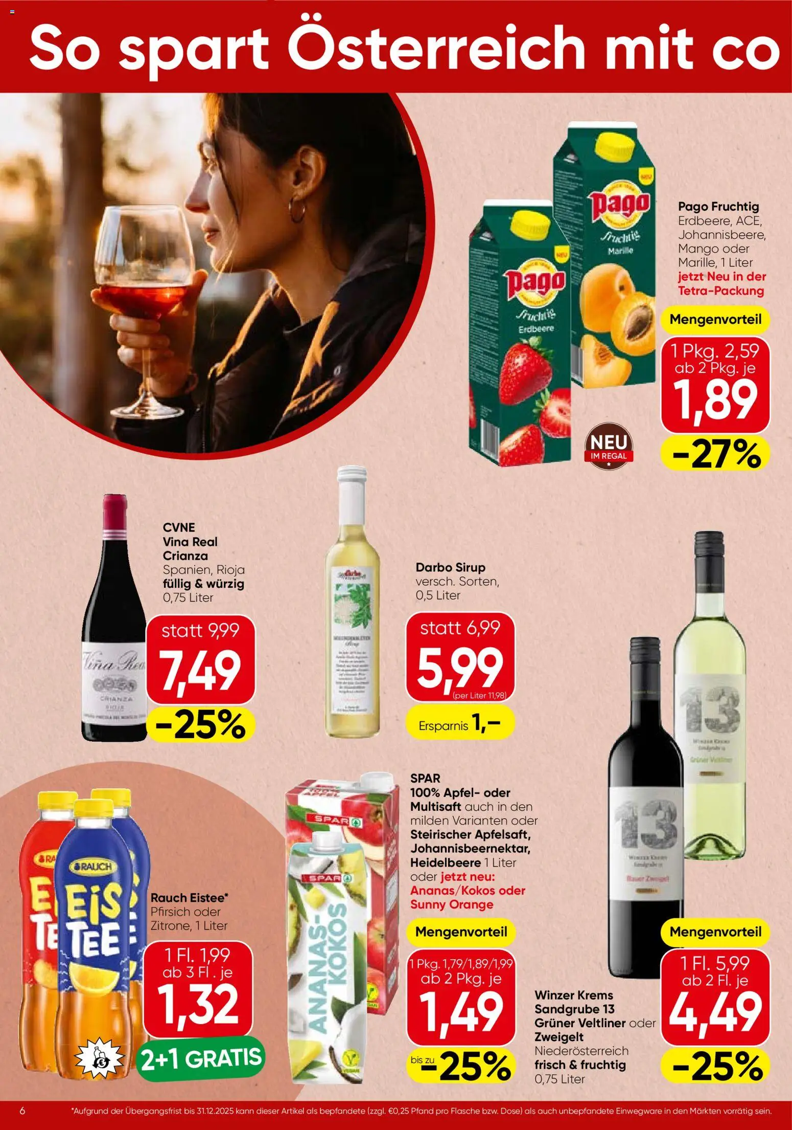 Spar Flublatt - Salzburg gültig ab 11.12.2025 | Seite: 6 | Produkte: Regal, Äpfel, Tee, Ananas