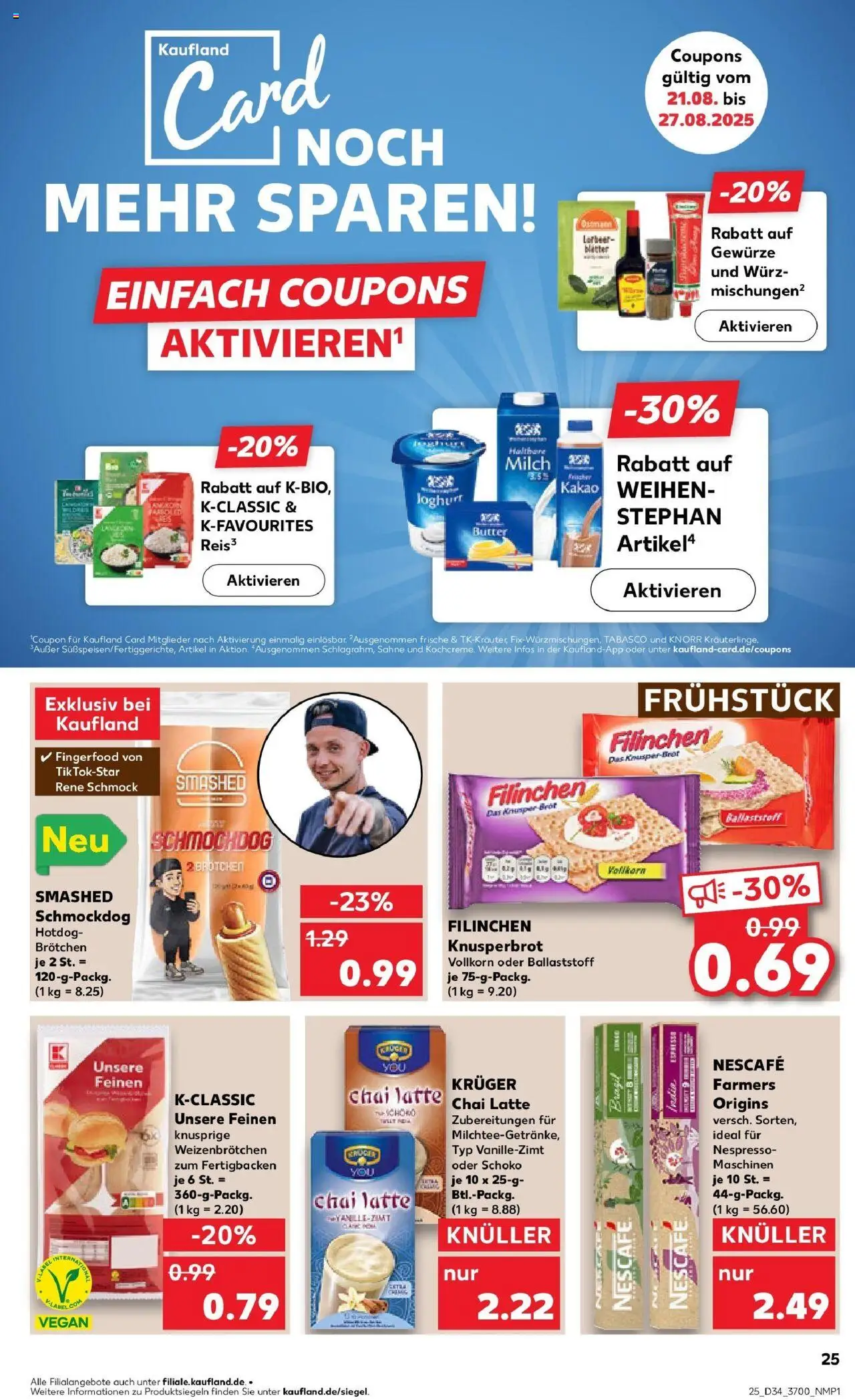 Kaufland prospekt Erfurt	 - gültig ab dem 21.08.2025 | Seite: 25 | Produkte: Milch, Butter, Knorr, Gewürze