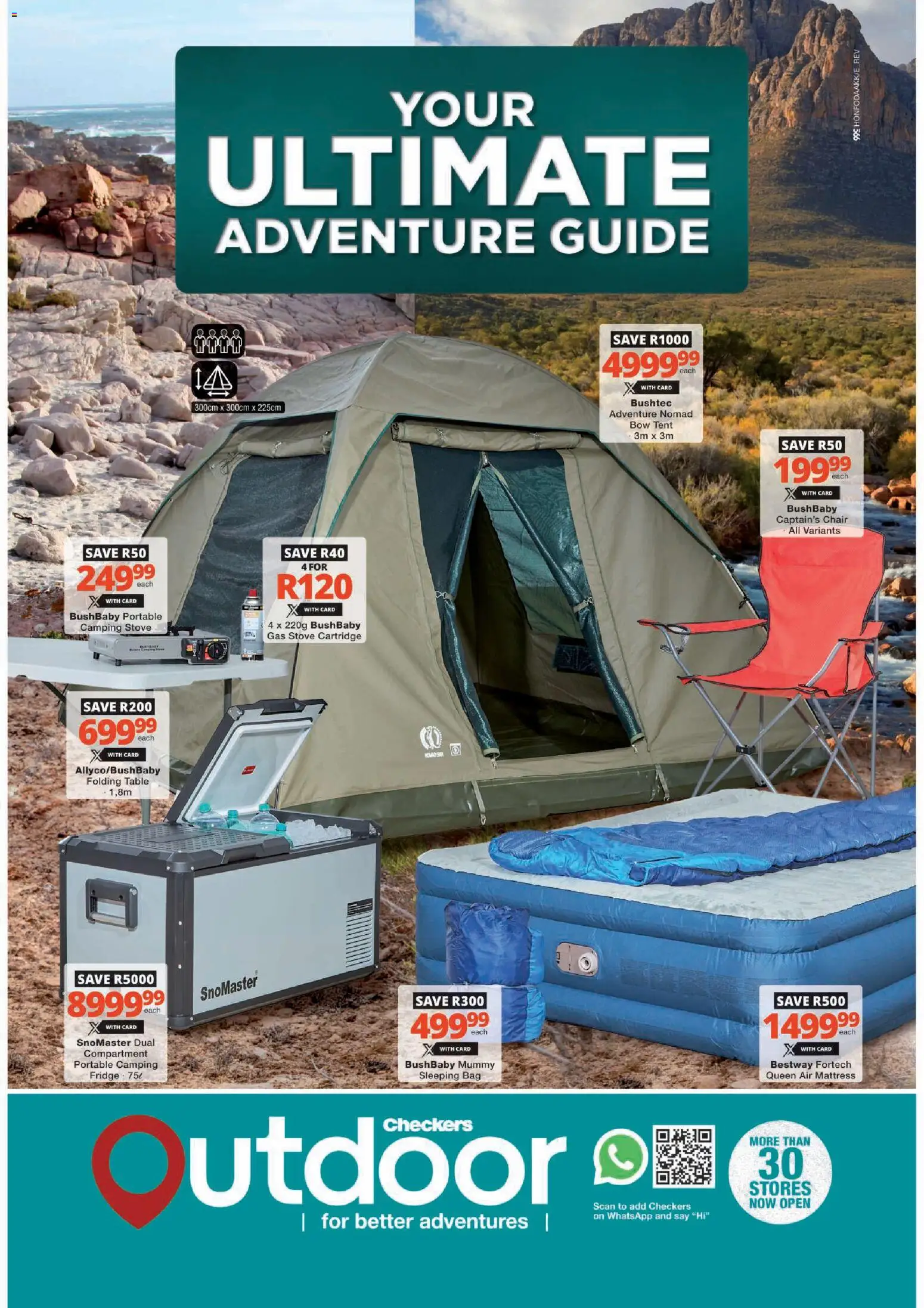 New Checkers catalogue – valid from 23.03.2026 | Page: 1 | Products: Table, Fridge, Tent, Gas stove