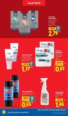 LIDL - Prévisualisation de Serviettes hygiéniques, Le produit de 12 pièces : 1,53 €, Les 2 produits : 2,14 €, 100 % coton valide à partir de 19.03.2026 | Page: 12