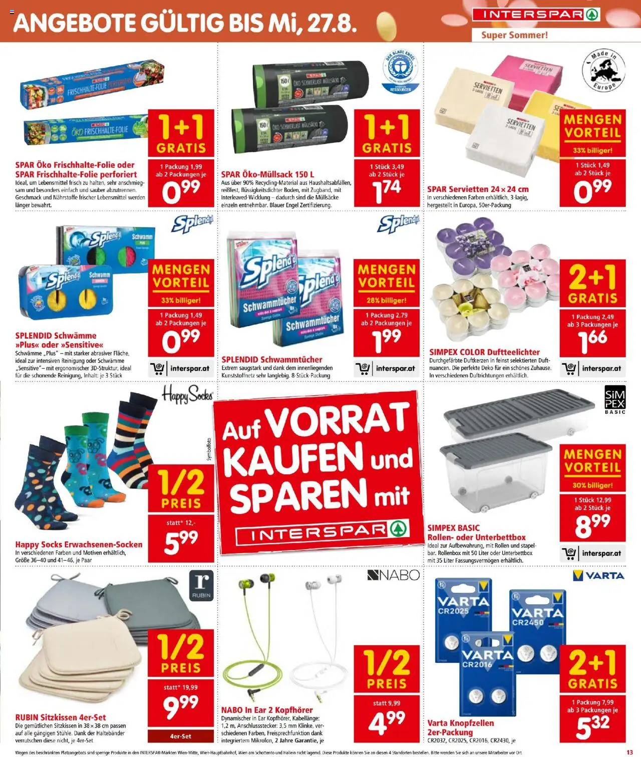 Interspar Flugblatt gültig ab 07.08.2025 | Seite: 13 | Produkte: Libacomb, Kopfhörer, Duft