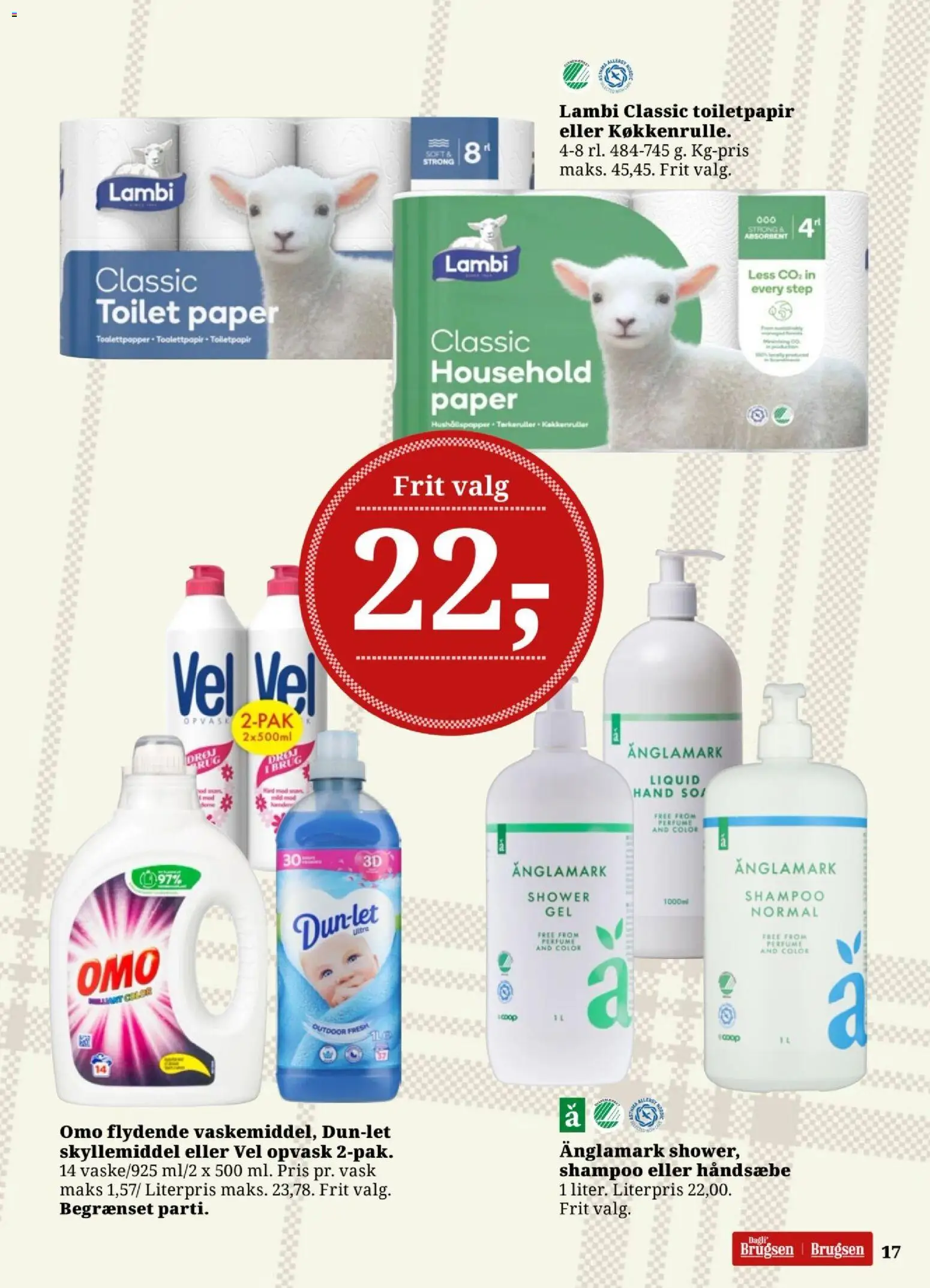 Dagli'Brugsen tilbudsavis – gyldig fra 27.02.2026 | Side: 17 | Produkter: Shampoo, Skyllemiddel, Toilet