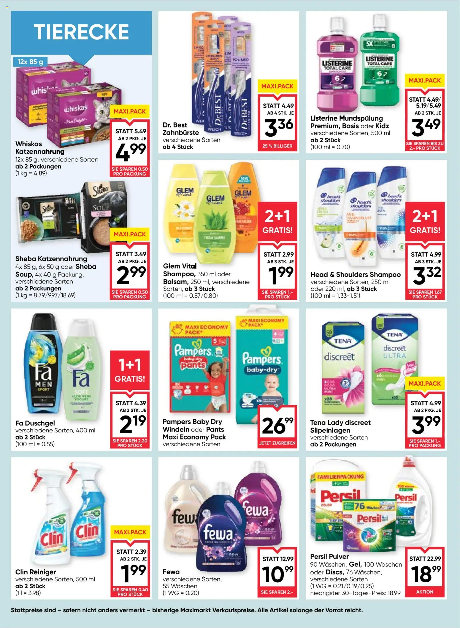 Maximarkt Flugblatt gültig ab 05.03.2026 | Seite: 16 | Produkte: Pampers, Shampoo, Duschgel, Zahnbürste