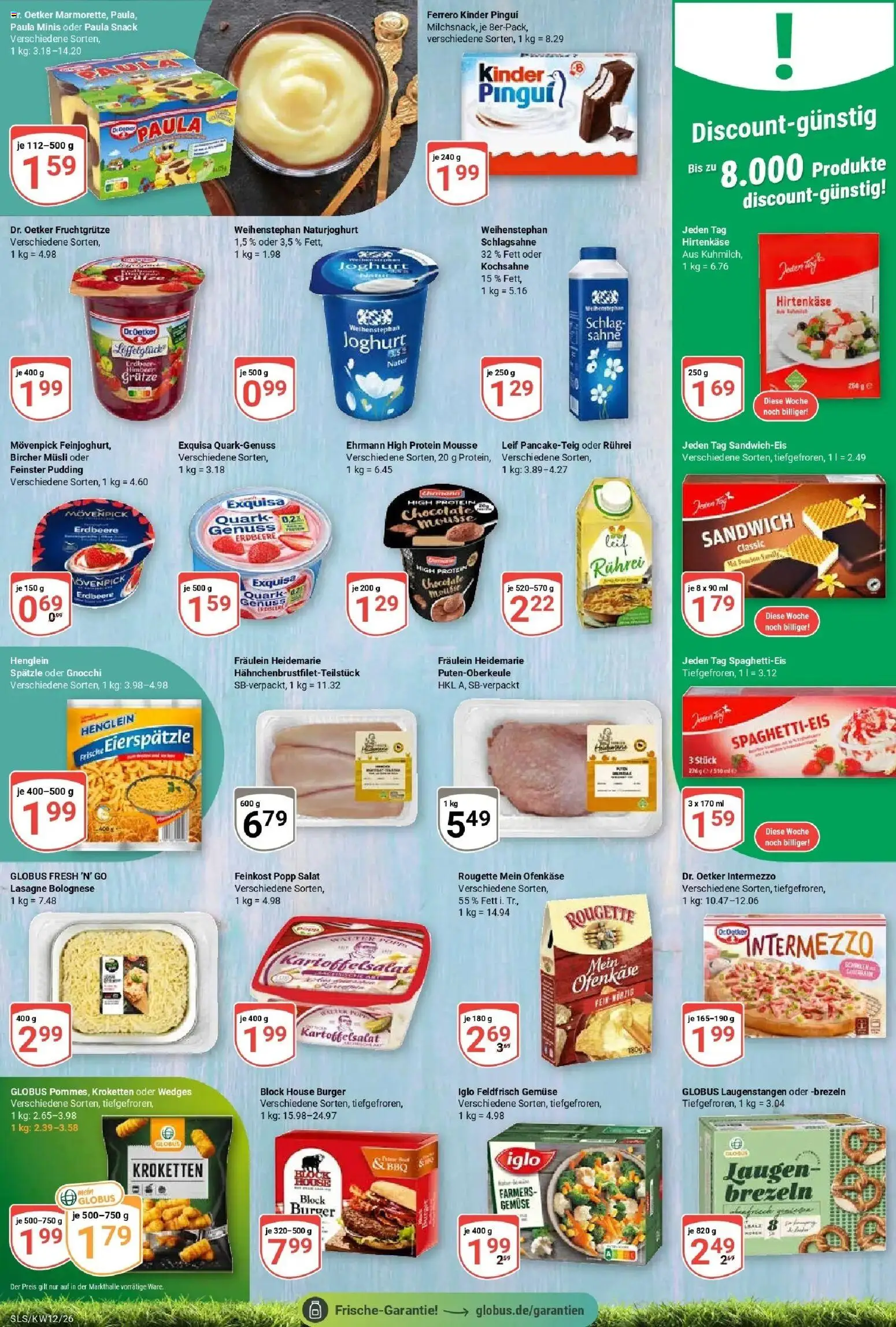 Globus prospekt Saarlouis	 – gültig ab 15.03.2026 | Seite: 9 | Produkte: Iglo, Burger, Pudding, Exquisa