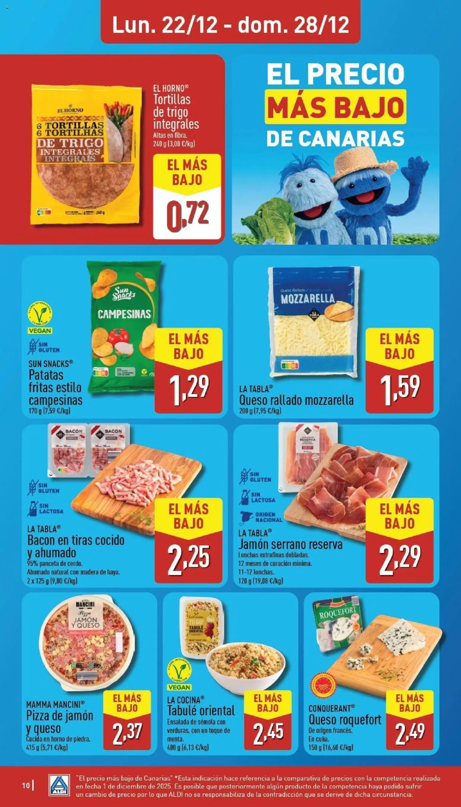 Aldi folleto Canarias │ válido desde el 22.12.2025 | Página: 10 | Productos: Queso, Ηλεκτρικός φούρνος, Ensalada, Cocina