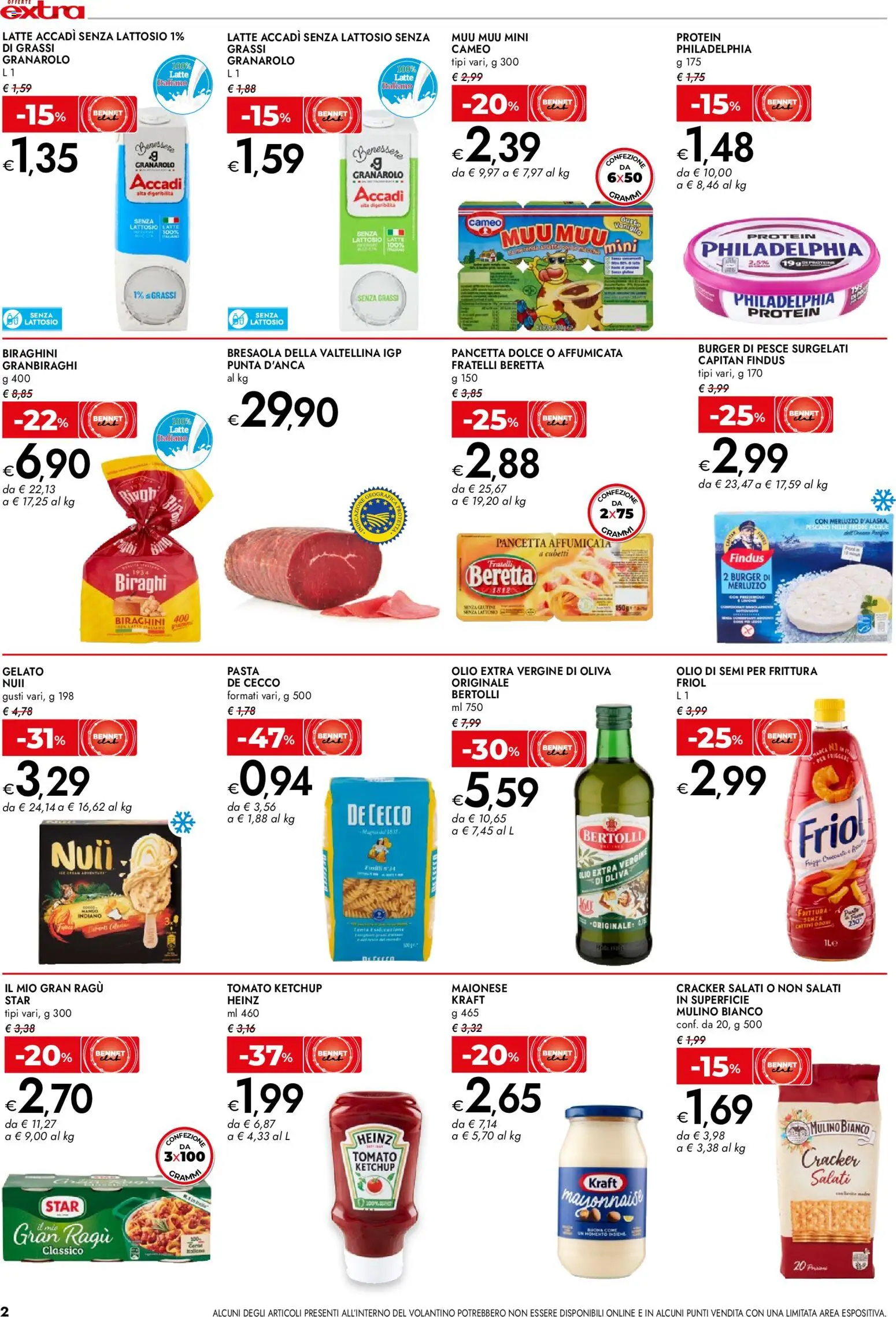 Volantino bennet del 07.04.2026 | Pagina: 2 | Prodotti: Gelato, Maionese, Pasta, Ragú