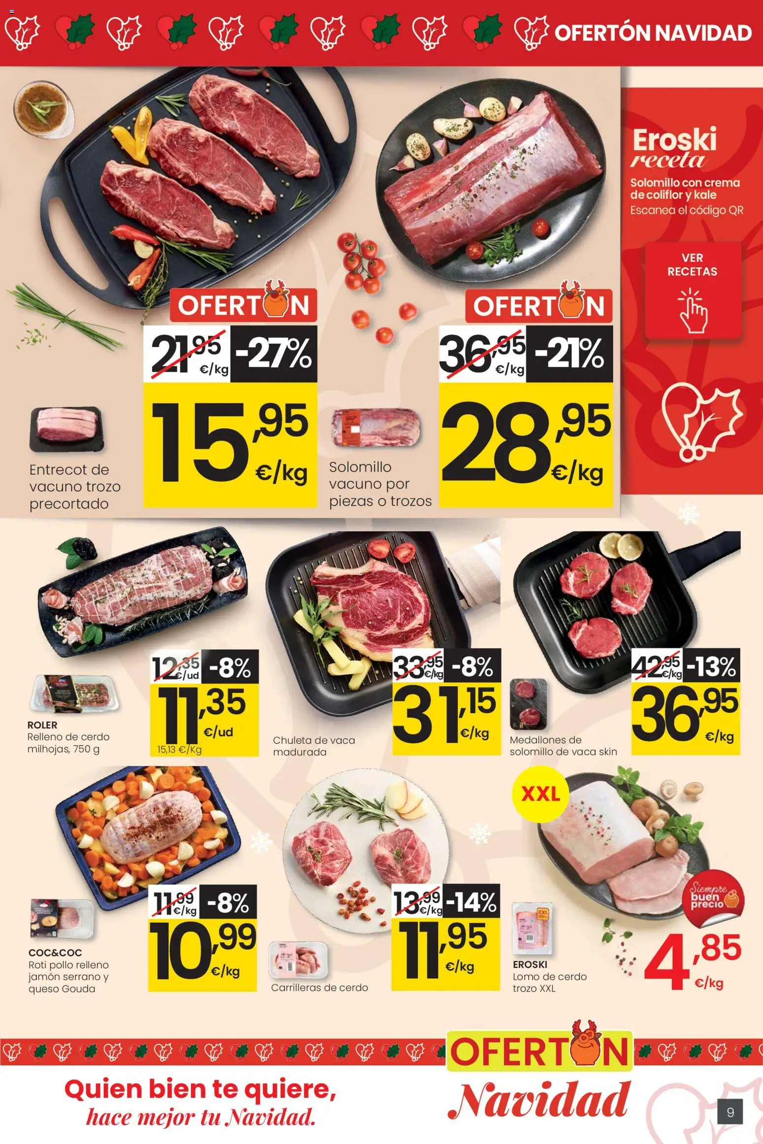 Eroski - Navidad │ válido desde el 18.12.2025 | Página: 9 | Productos: Jamón, Cerdo, Crema, Té