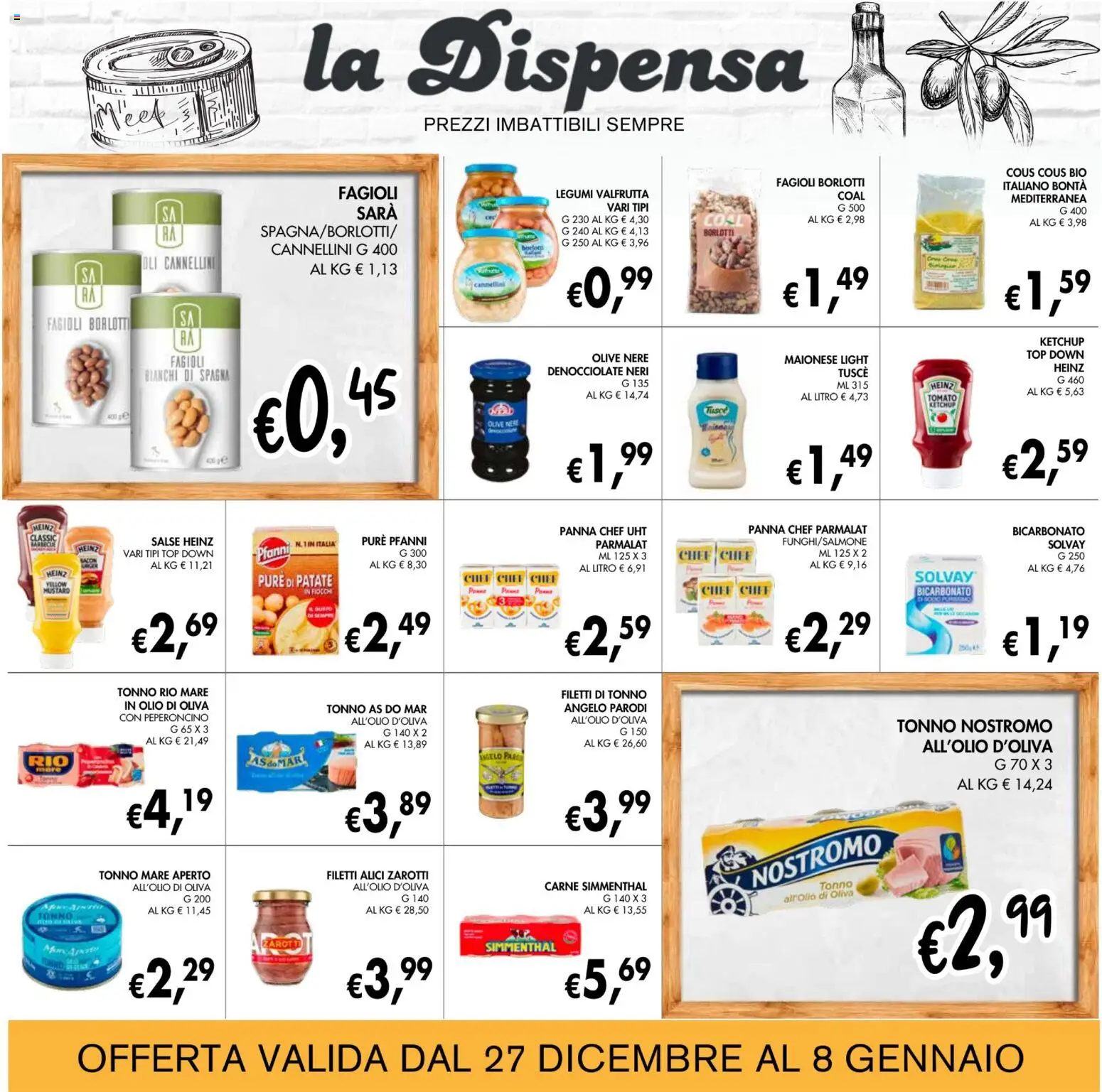 Volantino Coal del 27.12.2025 | Pagina: 14 | Prodotti: Panna, Fagioli, Maionese, Olive