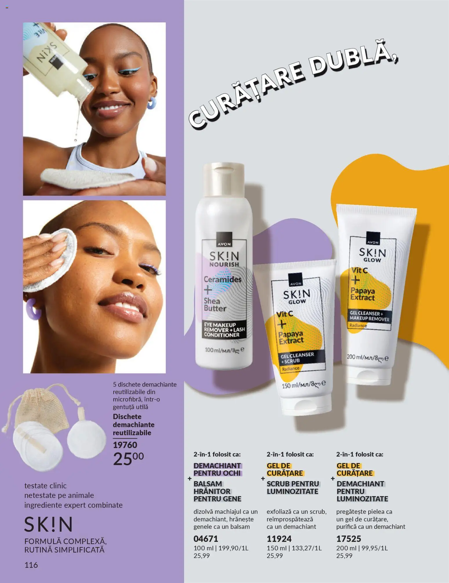 Noul catalog Avon – valabil de la 01.03.2026 | Pagină: 118 | Produse: Demachiant, Gel de curățare, Balsam, Boncuklu Oyuncakları