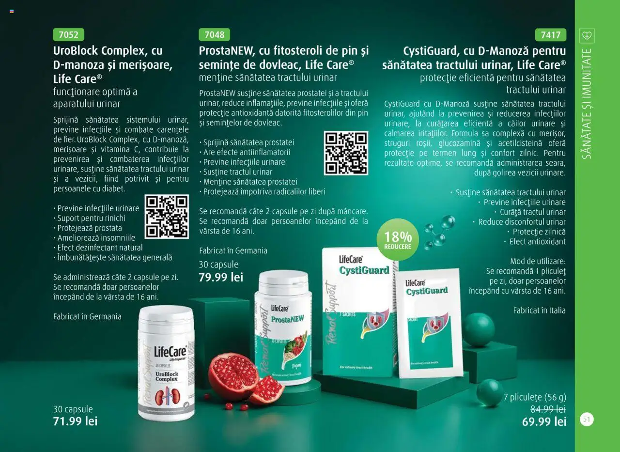 Noul catalog Life Care – valabil de la 01.10.2025 | Pagină: 53 | Produse: Struguri, Semințe, Çocuk sutyeni