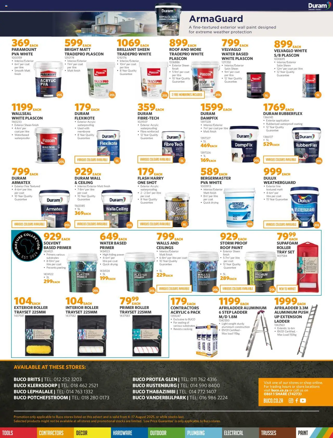 BUCO Paint Promotion │ valid from 04.08.2025 | Page: 2 | Products: Coat, Tray, Light, Plaster